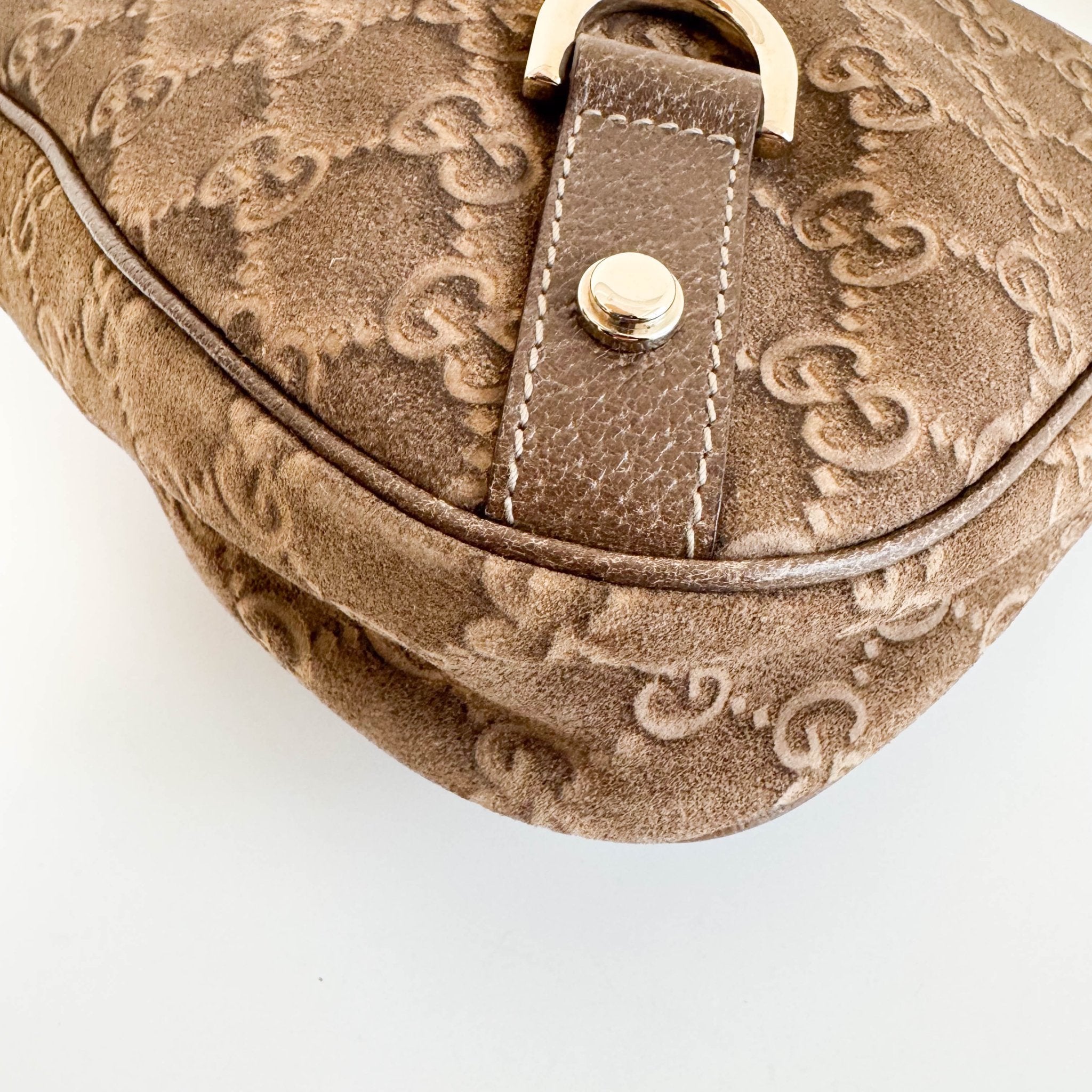 GUCCI Abbey Brown GG Suede Shoulder Bag, in , Sold by HIVE PRELOVED - Shoulder Bags, ,