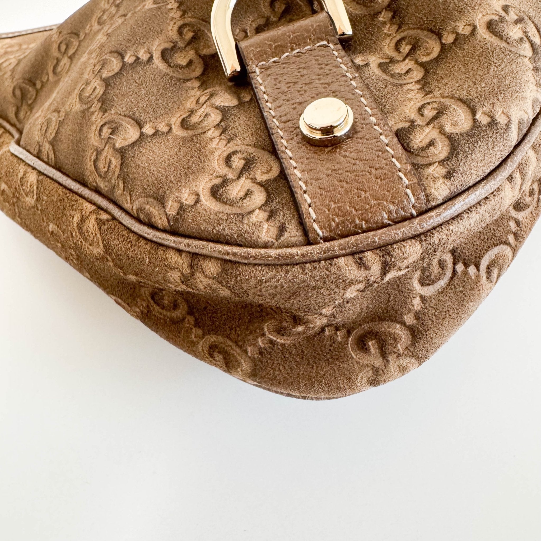 GUCCI Abbey Brown GG Suede Shoulder Bag, in , Sold by HIVE PRELOVED - Shoulder Bags, ,