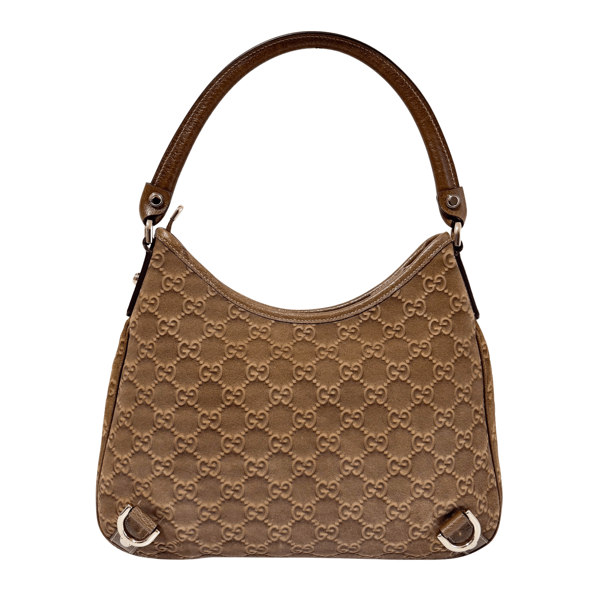 GUCCI Abbey Brown GG Suede Shoulder Bag, in , Sold by HIVE PRELOVED - Shoulder Bags, ,