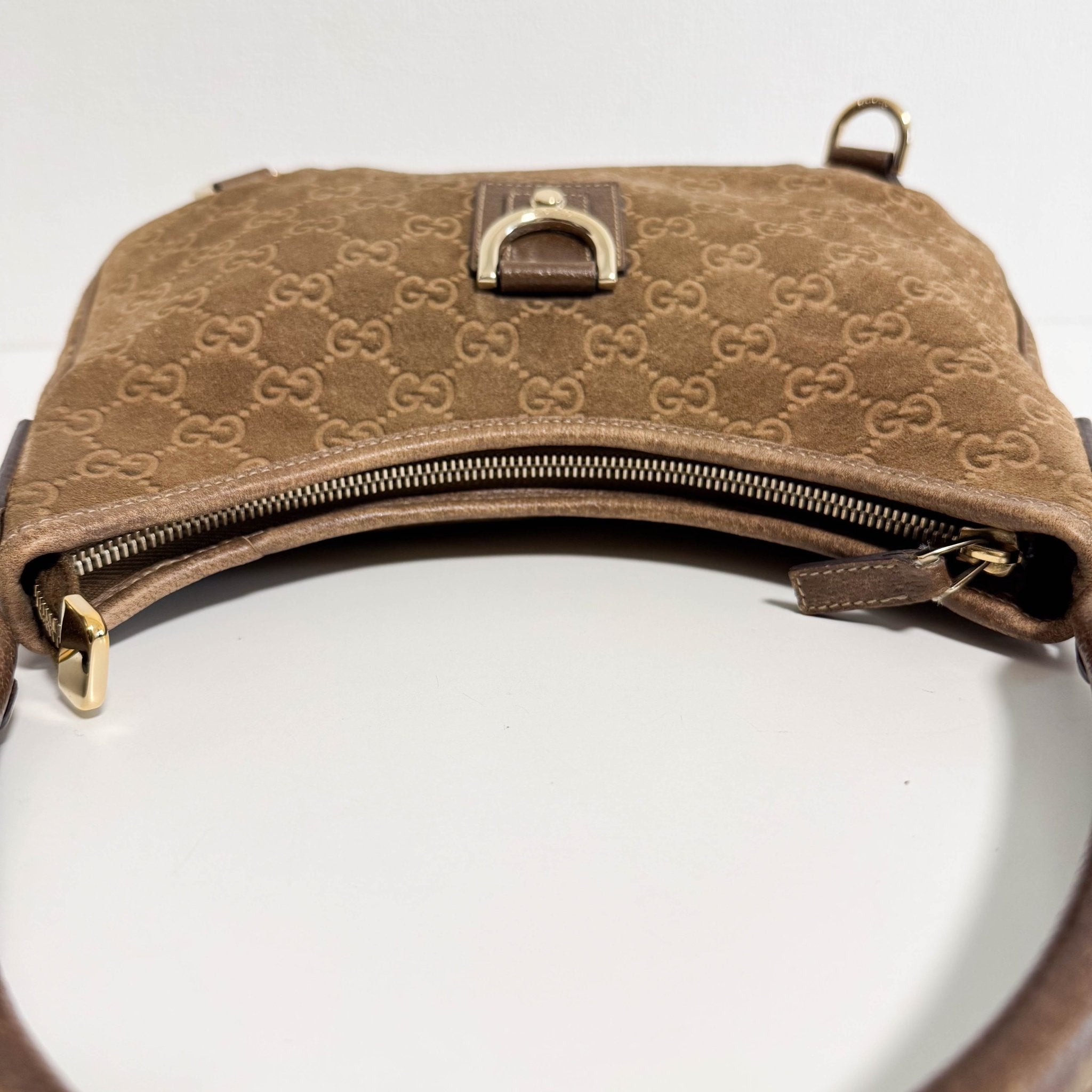 GUCCI Abbey Brown Suede Shoulder Bag, in , Sold by HIVE PRELOVED - Shoulder Bags, ,