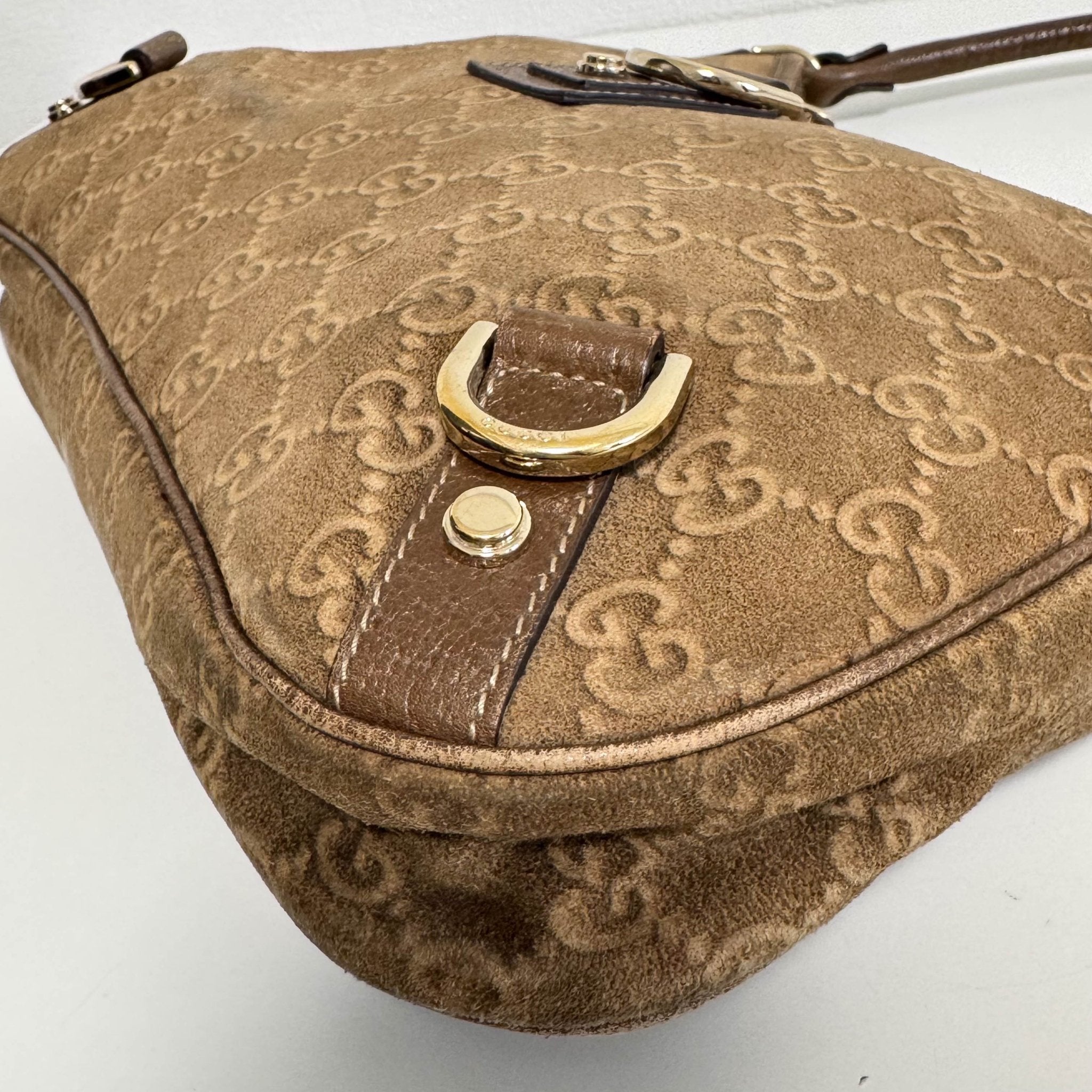 GUCCI Abbey Brown Suede Shoulder Bag, in , Sold by HIVE PRELOVED - Shoulder Bags, ,