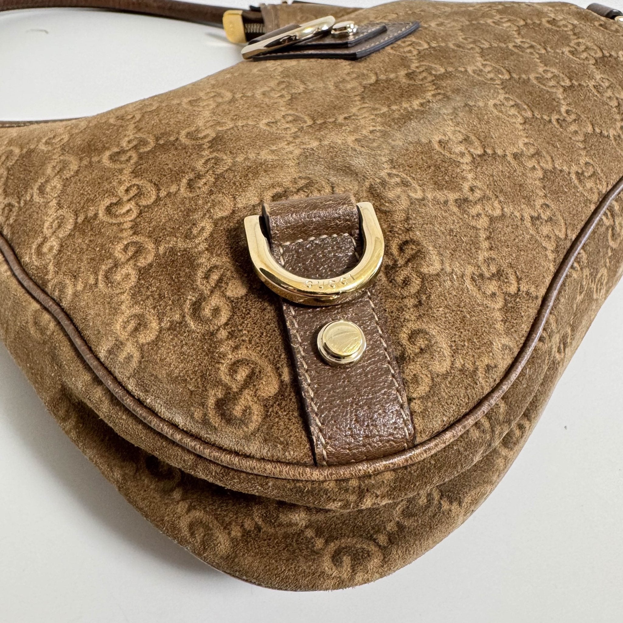 GUCCI Abbey Brown Suede Shoulder Bag, in , Sold by HIVE PRELOVED - Shoulder Bags, ,