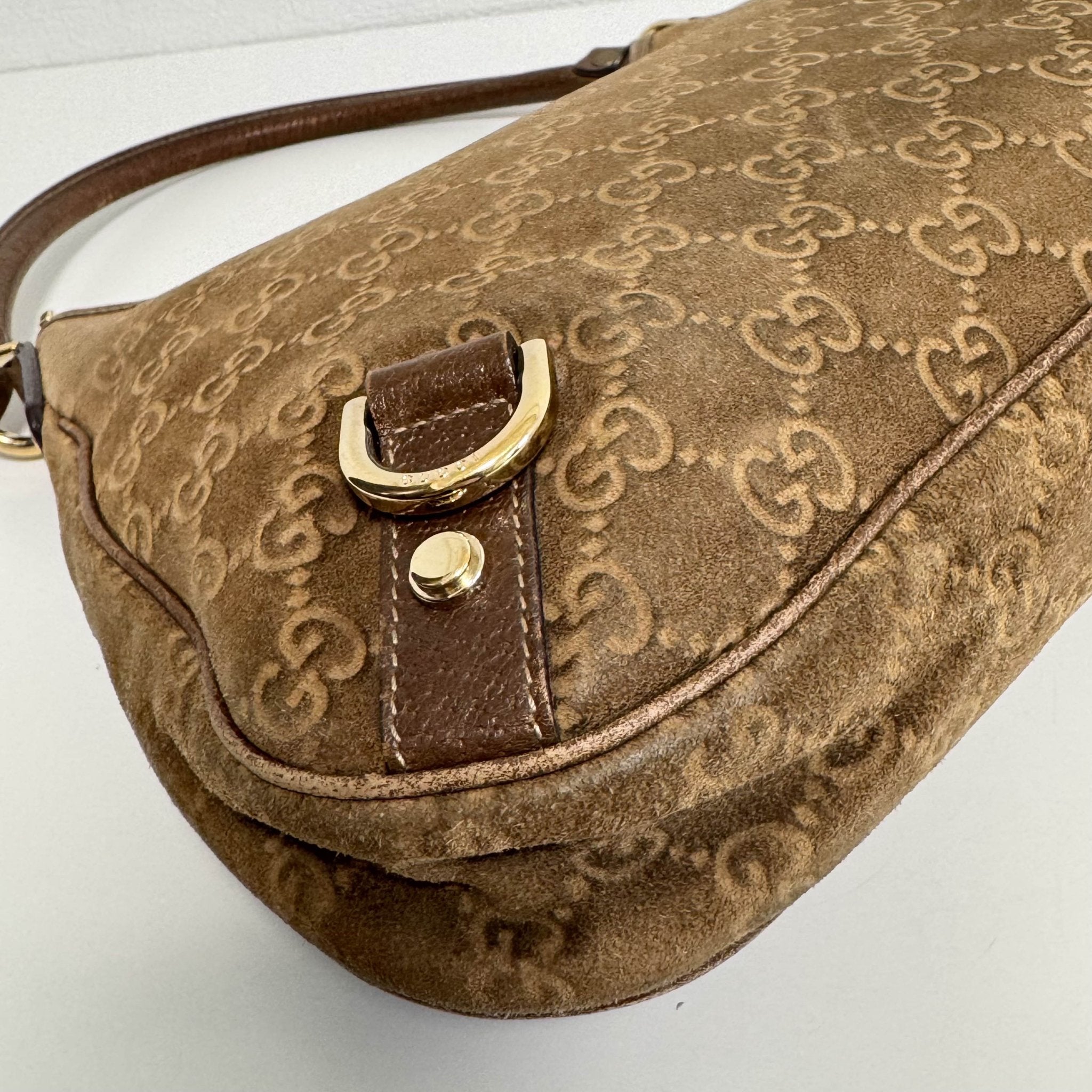 GUCCI Abbey Brown Suede Shoulder Bag, in , Sold by HIVE PRELOVED - Shoulder Bags, ,
