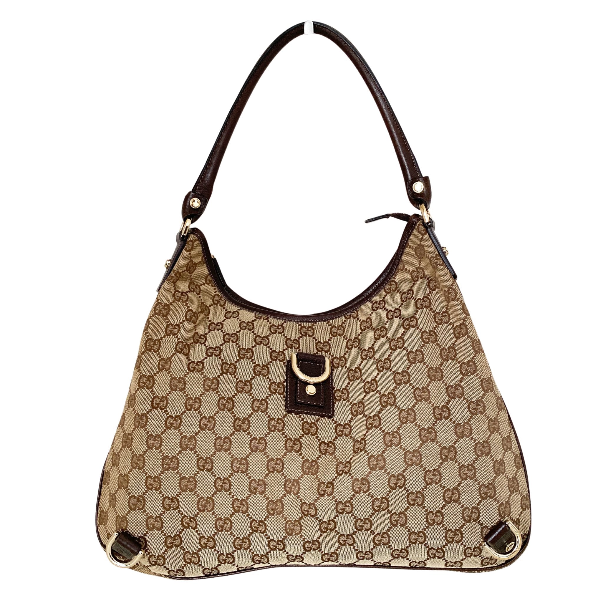GUCCI Abbey GG Canvas Shoulder Bag, Cotton Canvas in Neutral, Sold by HIVE PRELOVED - Shoulder Bags, ,