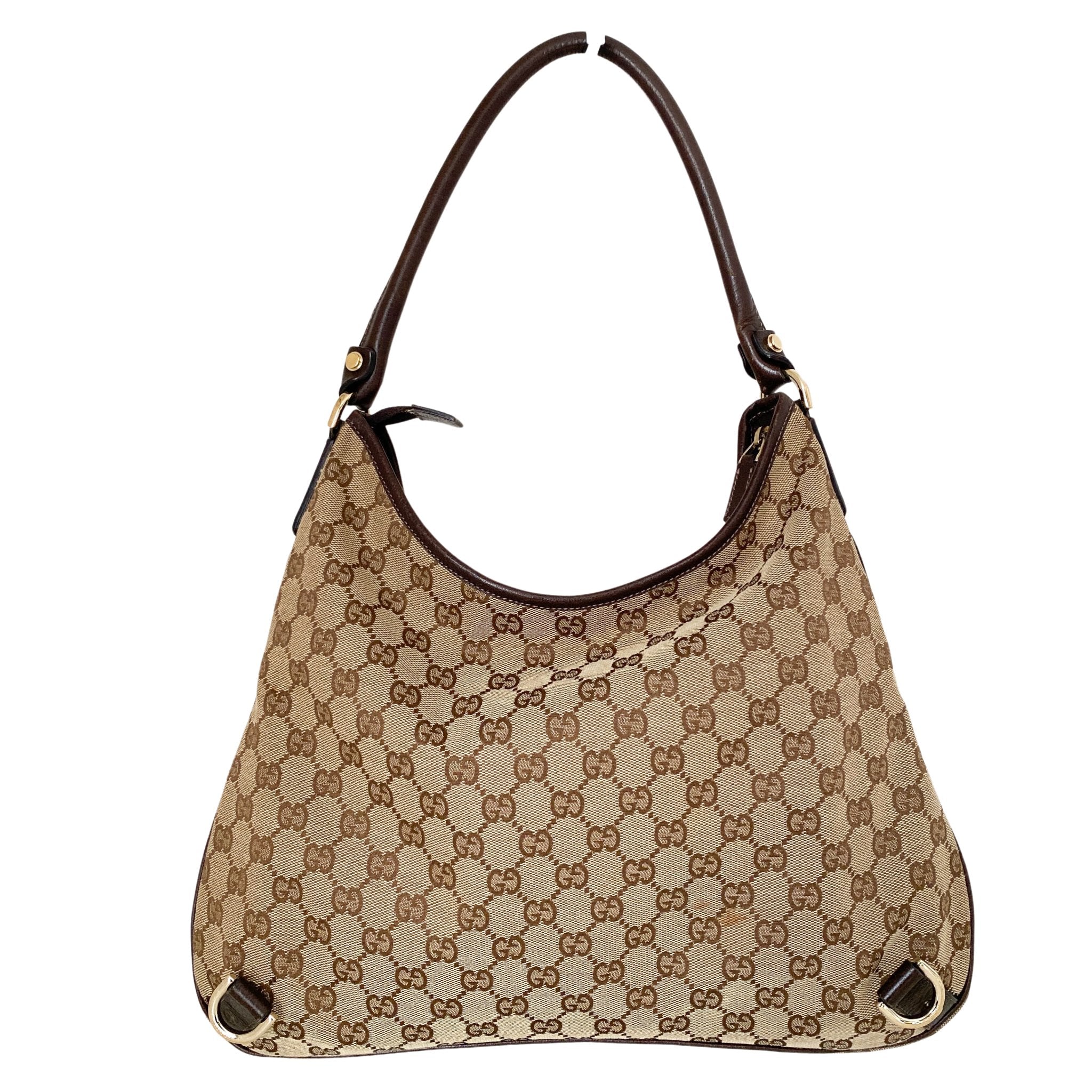 GUCCI Abbey GG Canvas Shoulder Bag, Cotton Canvas in Neutral, Sold by HIVE PRELOVED - Shoulder Bags, ,