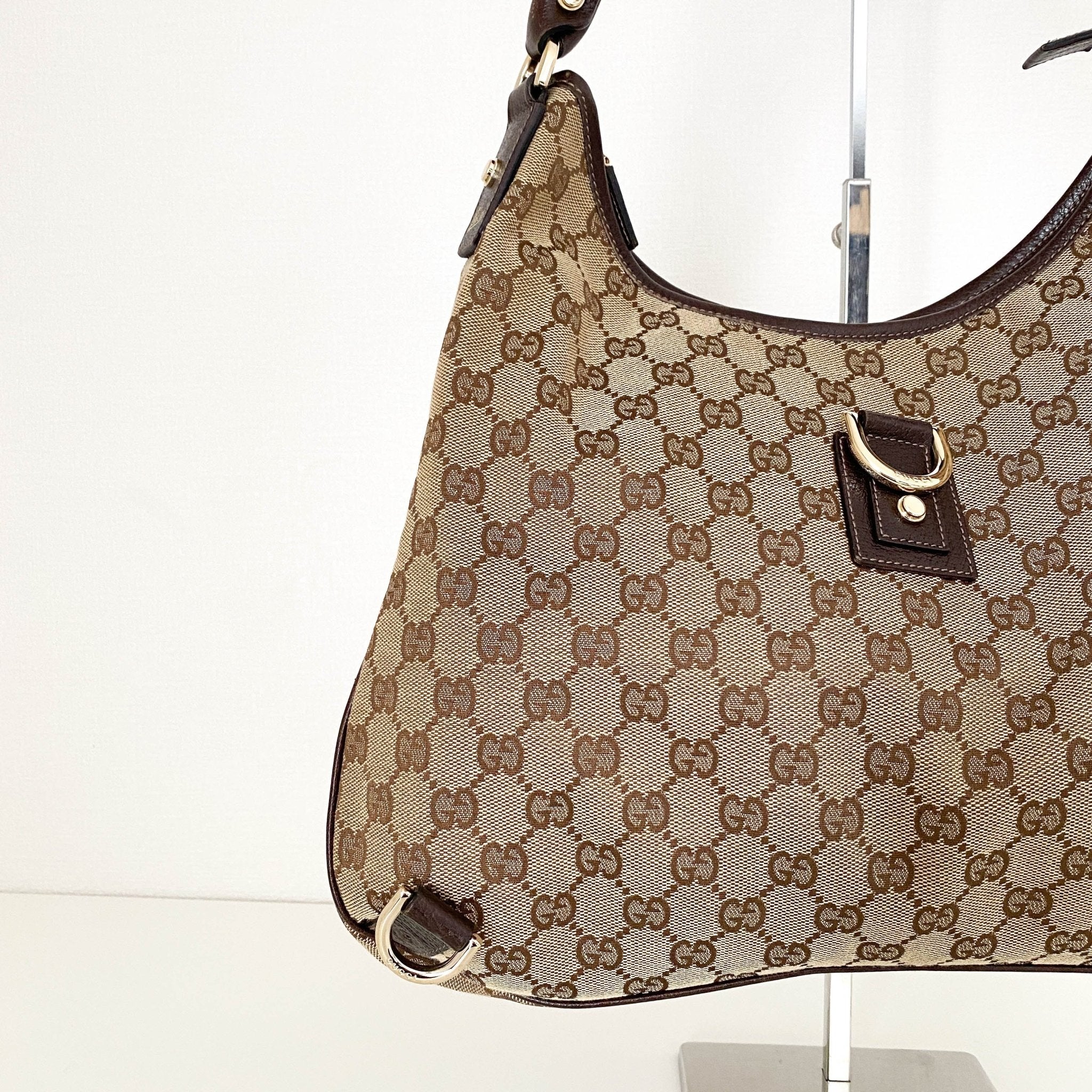 GUCCI Abbey GG Canvas Shoulder Bag, Cotton Canvas in Neutral, Sold by HIVE PRELOVED - Shoulder Bags, ,