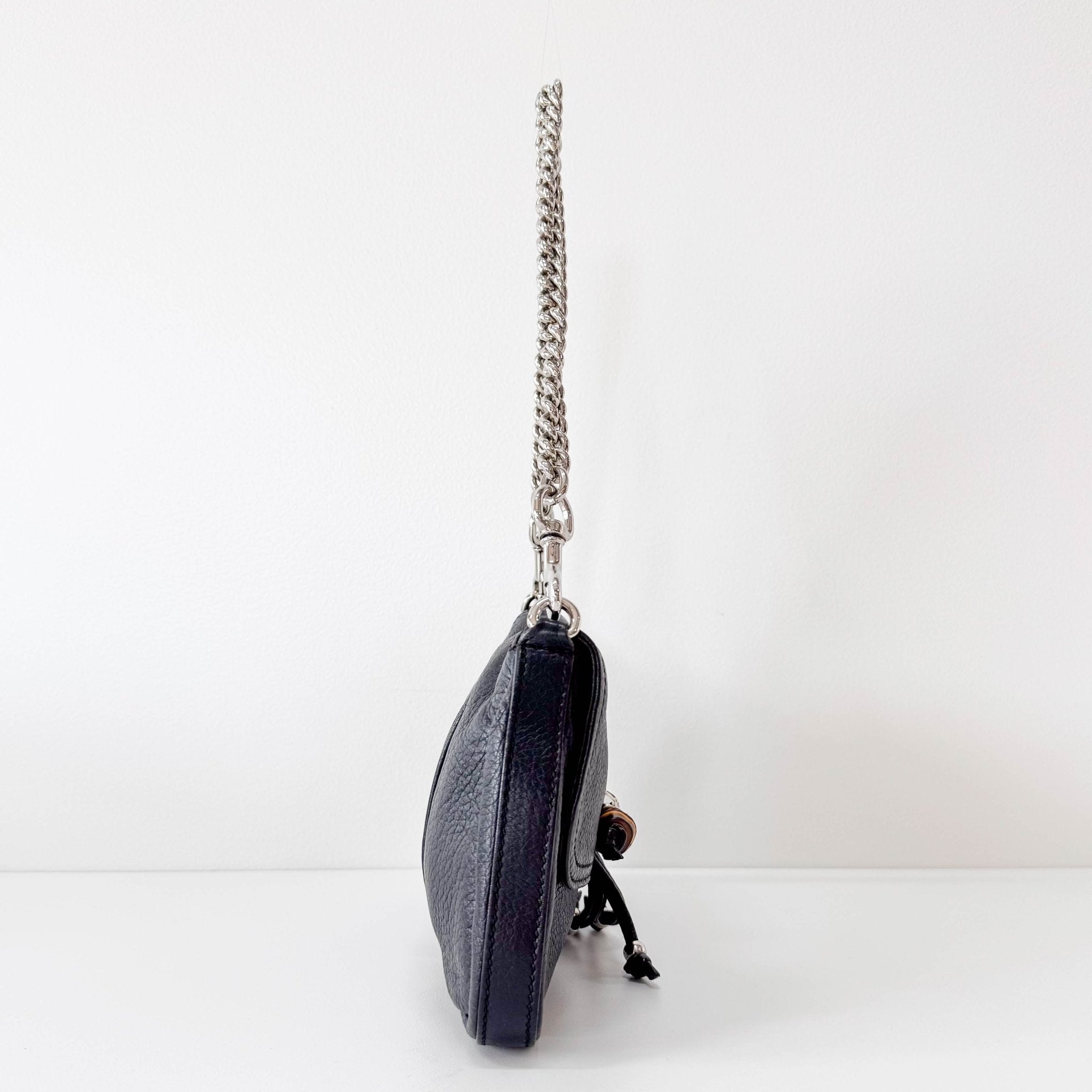 GUCCI Bamboo Black Leather Shoulder Bag, in , Sold by HIVE PRELOVED - Shoulder Bags, ,