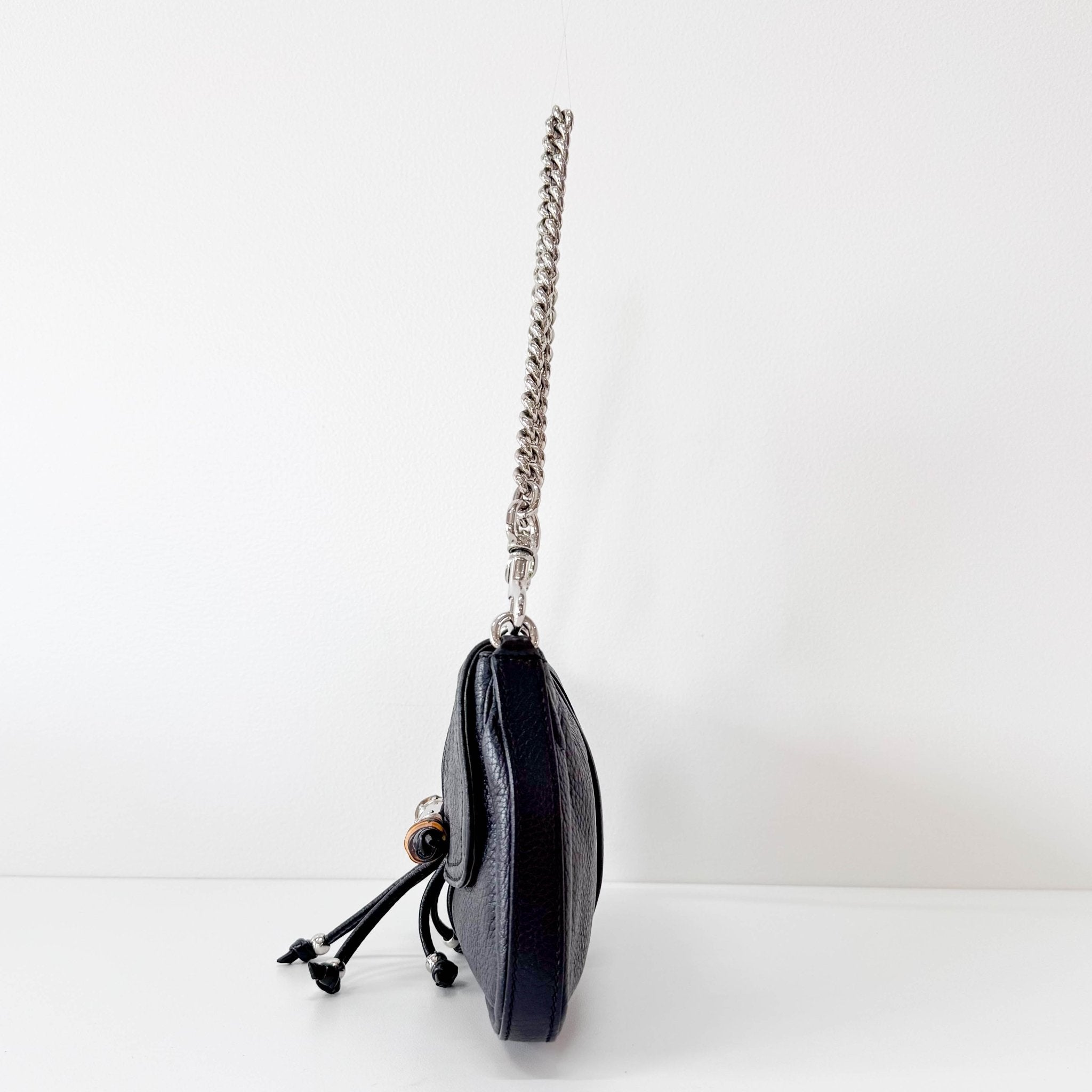 GUCCI Bamboo Black Leather Shoulder Bag, in , Sold by HIVE PRELOVED - Shoulder Bags, ,