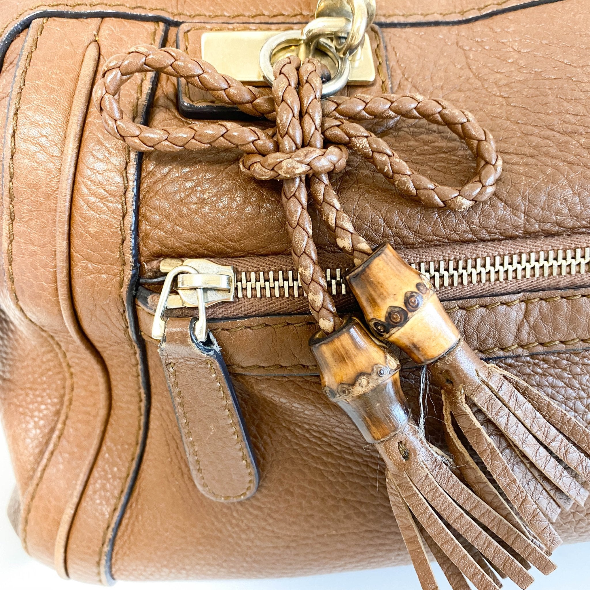 GUCCI Bamboo Brown Leather Bar Tassel Shoulder Bag, in , Sold by HIVE PRELOVED - Shoulder Bags, ,