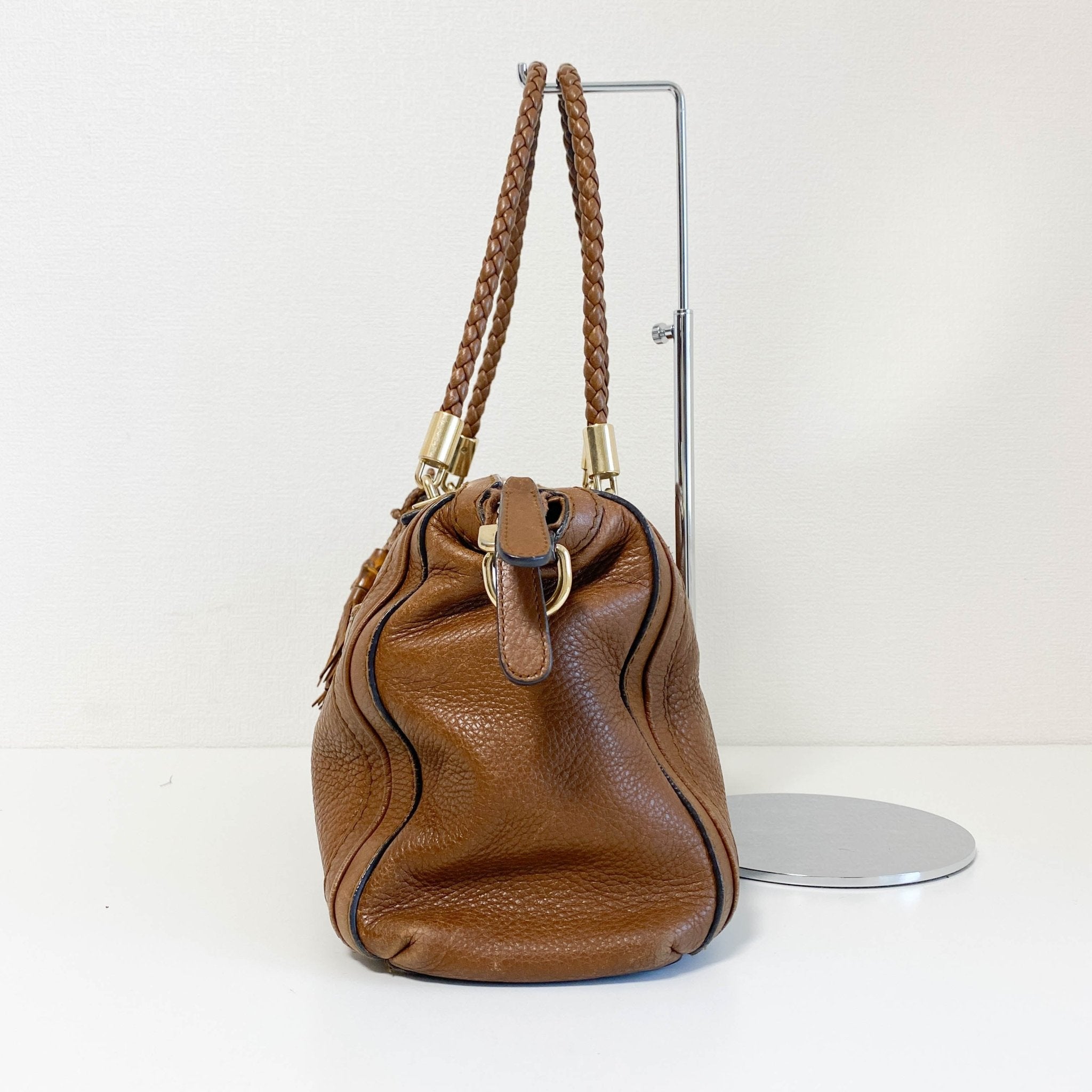 GUCCI Bamboo Brown Leather Bar Tassel Shoulder Bag, in , Sold by HIVE PRELOVED - Shoulder Bags, ,
