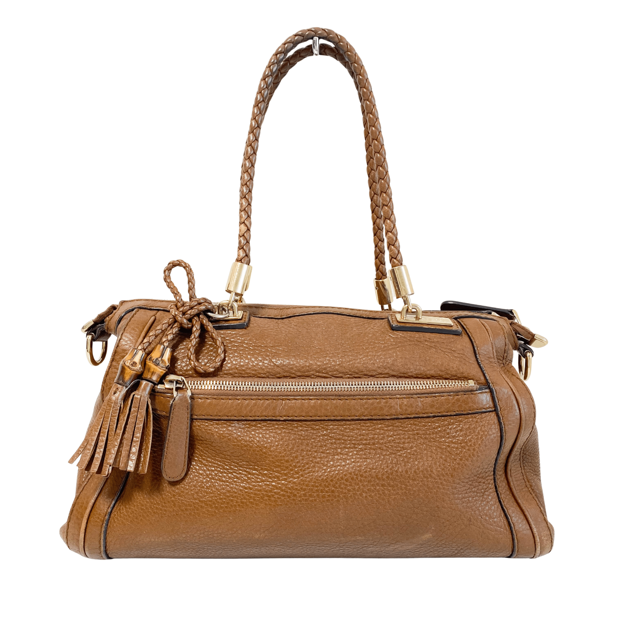 GUCCI Bamboo Brown Leather Bar Tassel Shoulder Bag, in , Sold by HIVE PRELOVED - Shoulder Bags, ,