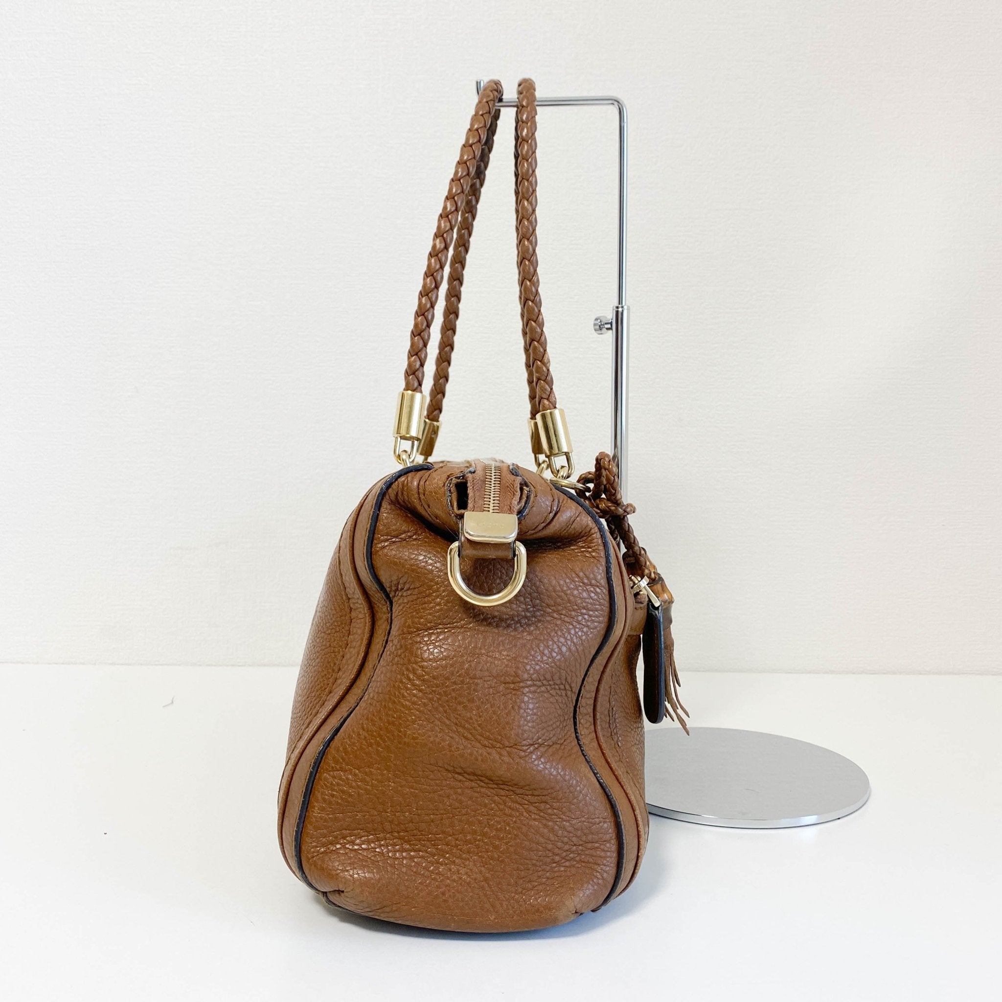 GUCCI Bamboo Brown Leather Bar Tassel Shoulder Bag, in , Sold by HIVE PRELOVED - Shoulder Bags, ,