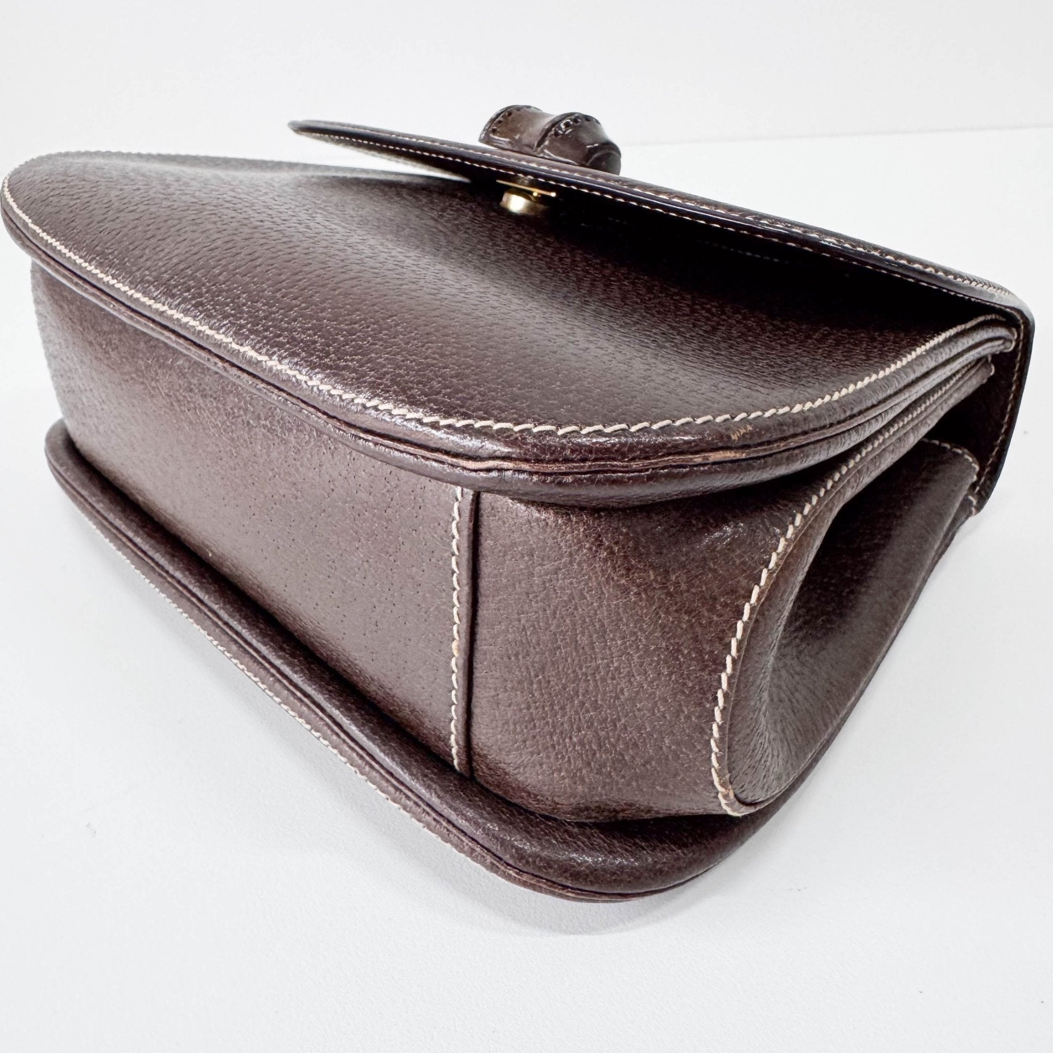 GUCCI Bamboo Brown Leather Top Handle Bag, in , Sold by HIVE PRELOVED - Handle Bags, ,