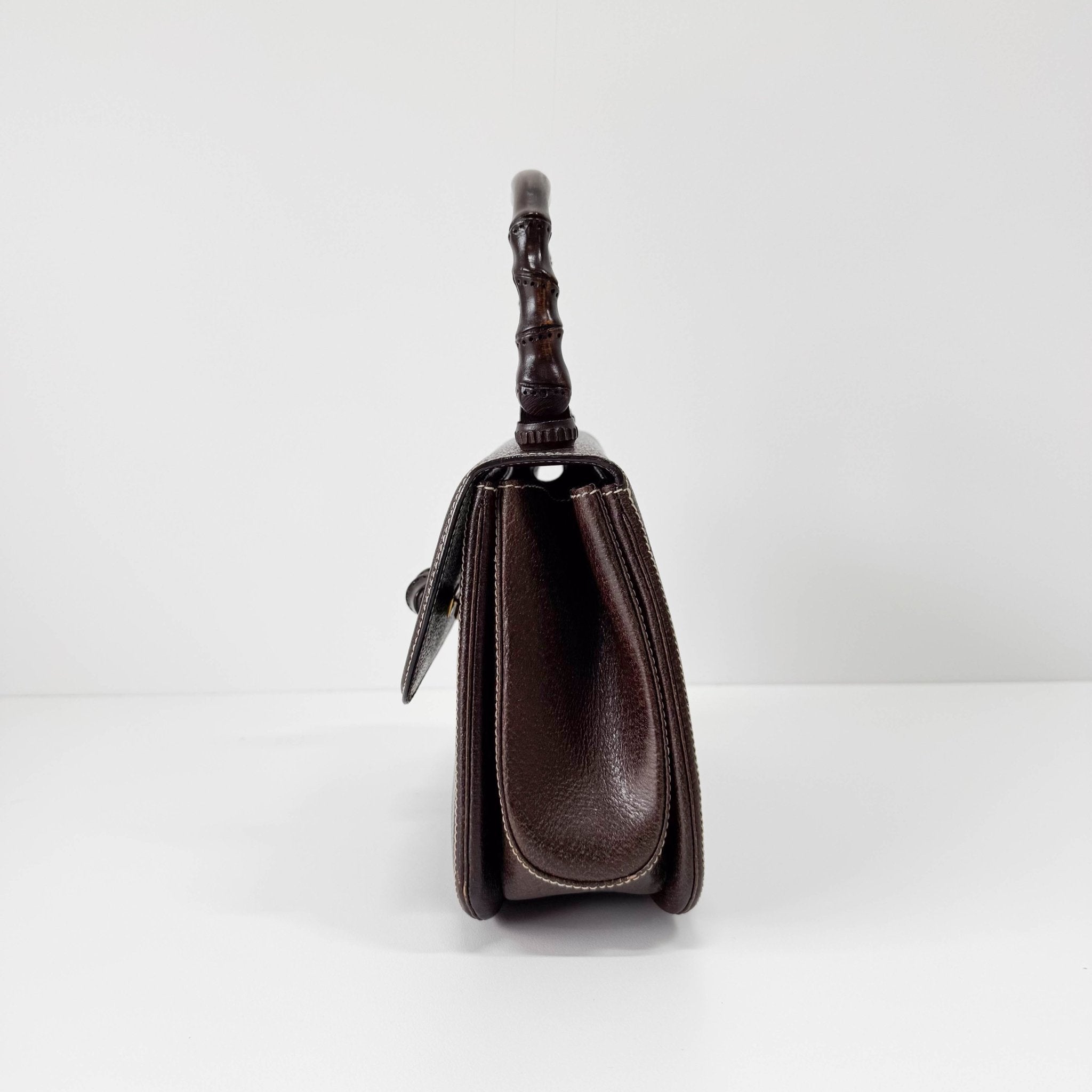 GUCCI Bamboo Brown Leather Top Handle Bag, in , Sold by HIVE PRELOVED - Handle Bags, ,