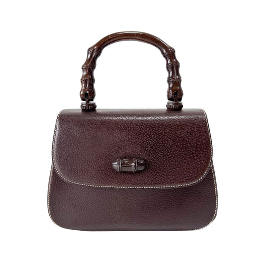 GUCCI Bamboo Brown Leather Top Handle Bag, in , Sold by HIVE PRELOVED - Handle Bags, ,