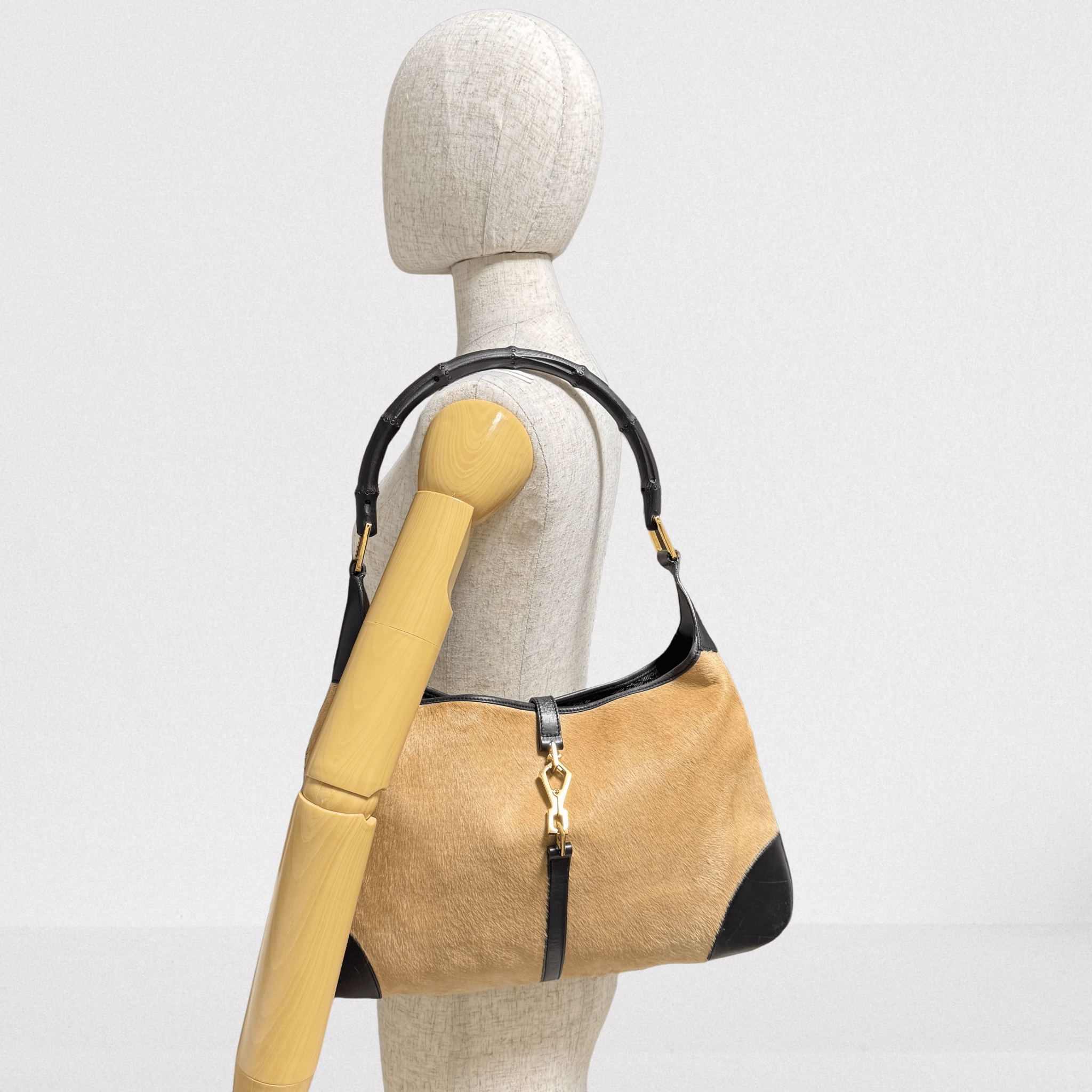 GUCCI Bamboo Jackie Brown Pony Hair Shoulder Bag, in , Sold by HIVE PRELOVED - Shoulder Bags, ,