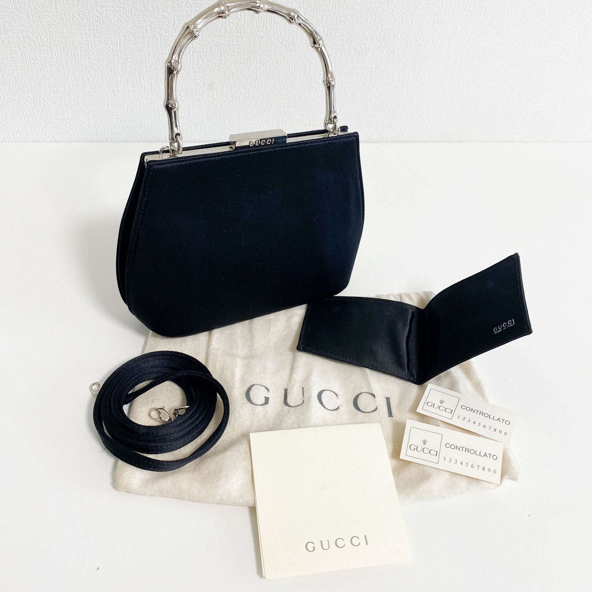 GUCCI Bamboo Metal Handle Black Stain Hand bag, in , Sold by HIVE PRELOVED - Crossbody bags, Shoulder Bags,