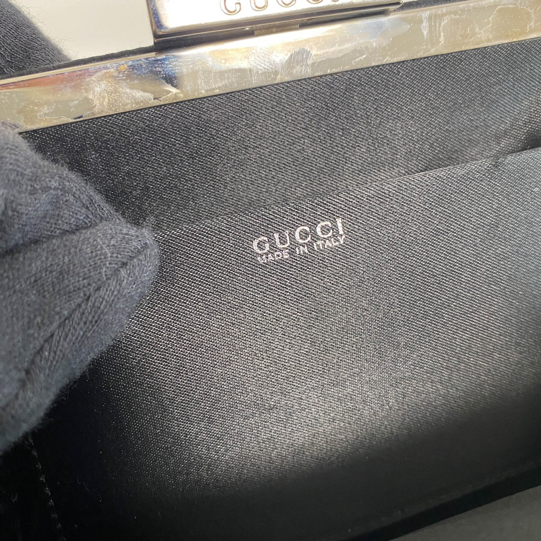 GUCCI Bamboo Metal Handle Black Stain Hand bag, in , Sold by HIVE PRELOVED - Crossbody bags, Shoulder Bags,