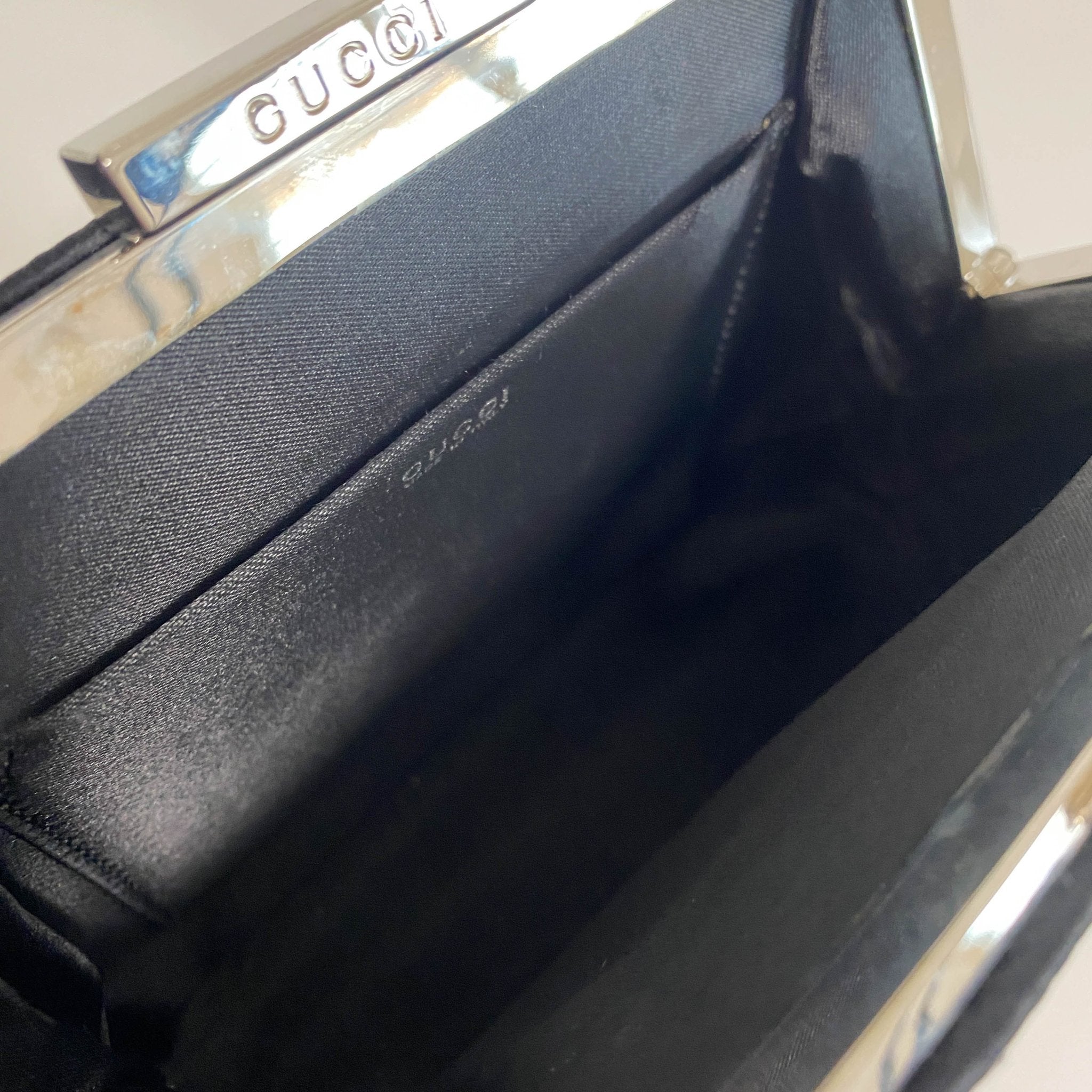 GUCCI Bamboo Metal Handle Black Stain Hand bag, in , Sold by HIVE PRELOVED - Crossbody bags, Shoulder Bags,