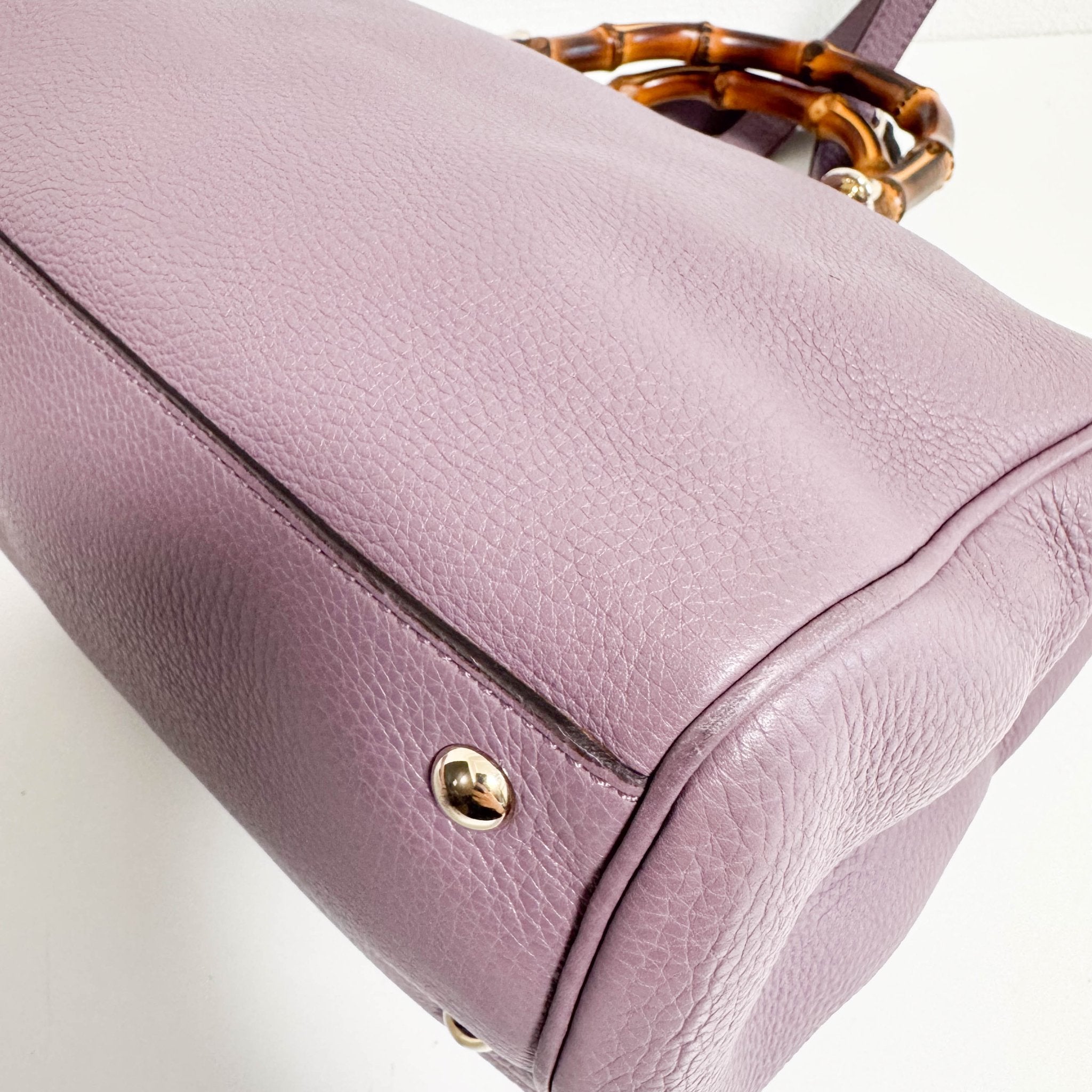 GUCCI Bamboo Purple Leather Shopper Hand Bag, in , Sold by HIVE PRELOVED - Handle Bags, Shoulder Bags,