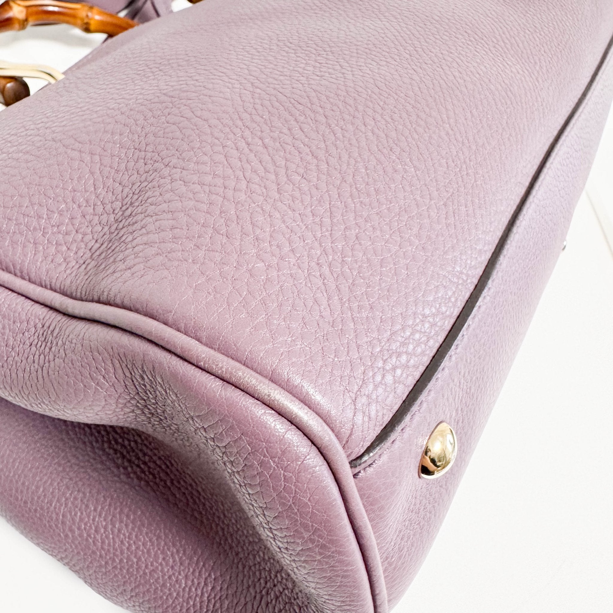 GUCCI Bamboo Purple Leather Shopper Hand Bag, in , Sold by HIVE PRELOVED - Handle Bags, Shoulder Bags,