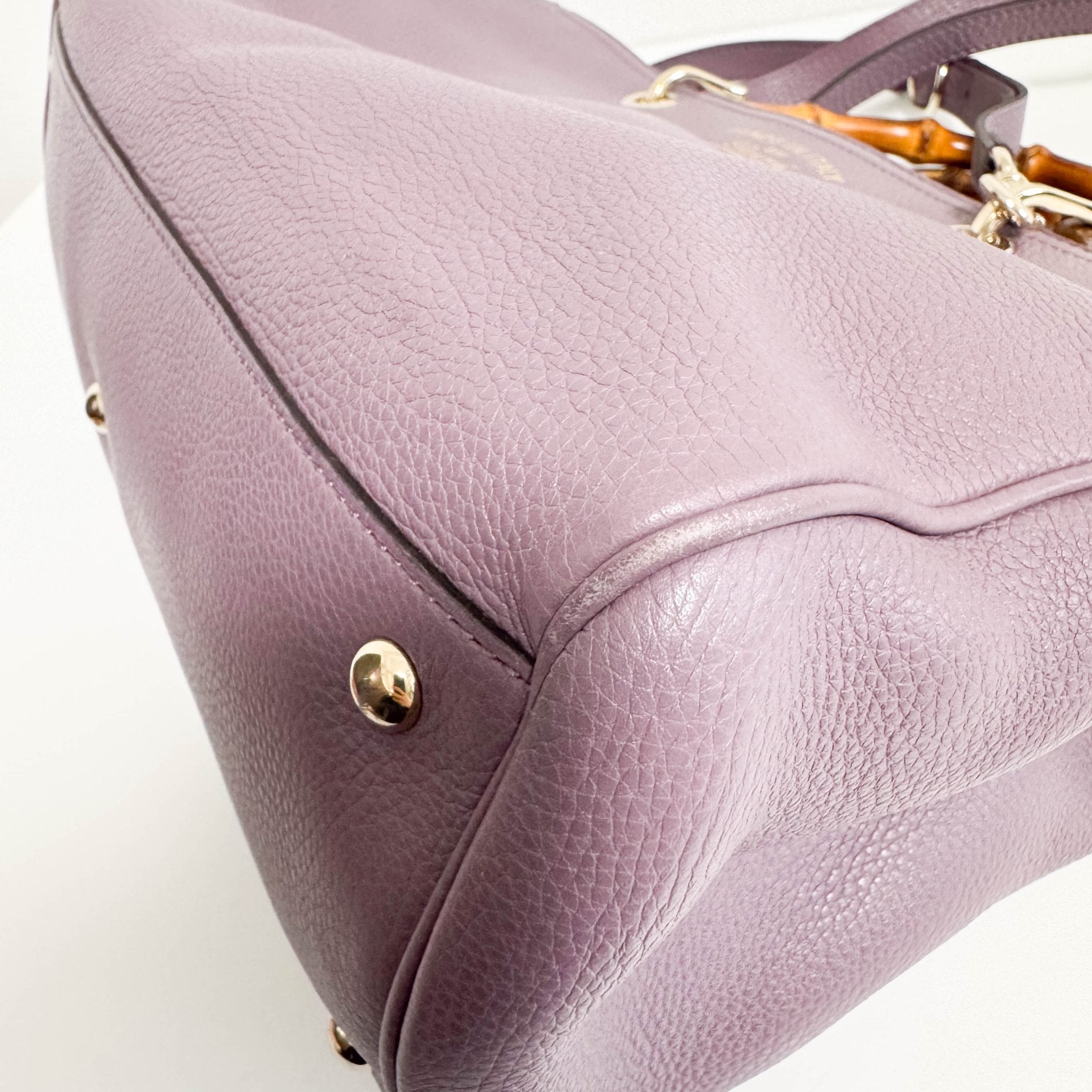 GUCCI Bamboo Purple Leather Shopper Hand Bag, in , Sold by HIVE PRELOVED - Handle Bags, Shoulder Bags,