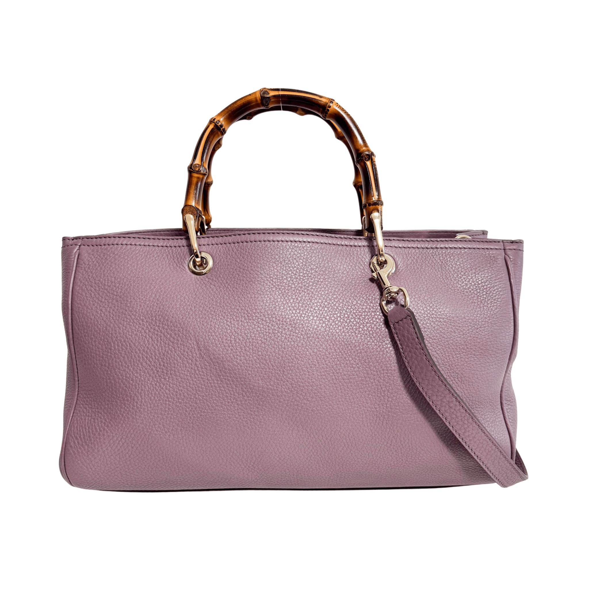 GUCCI Bamboo Purple Leather Shopper Hand Bag, in , Sold by HIVE PRELOVED - Handle Bags, Shoulder Bags,