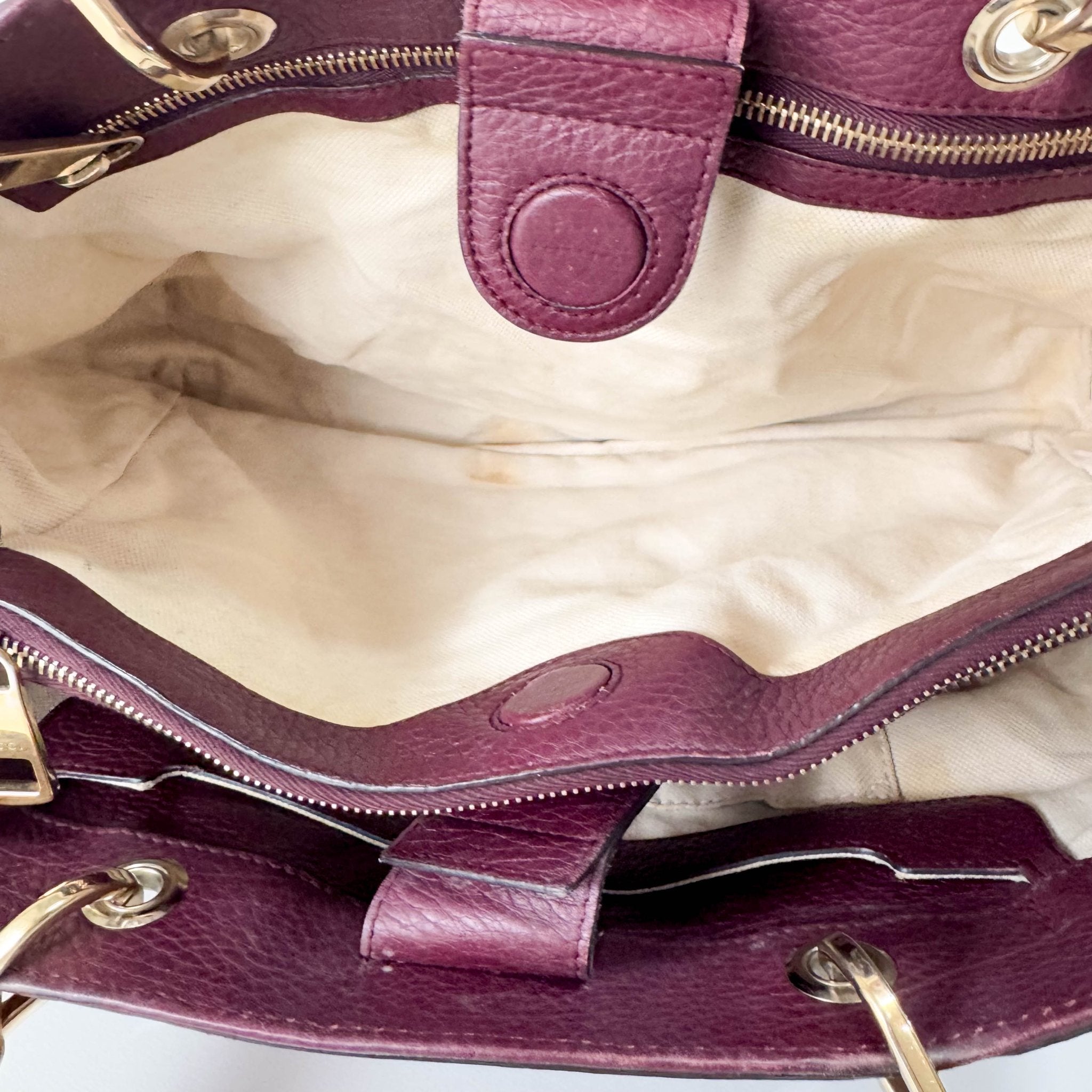 GUCCI Bamboo Shopper Burgundy Leather Top Handle Bag, in , Sold by HIVE PRELOVED - Handle Bags, Shoulder Bags,
