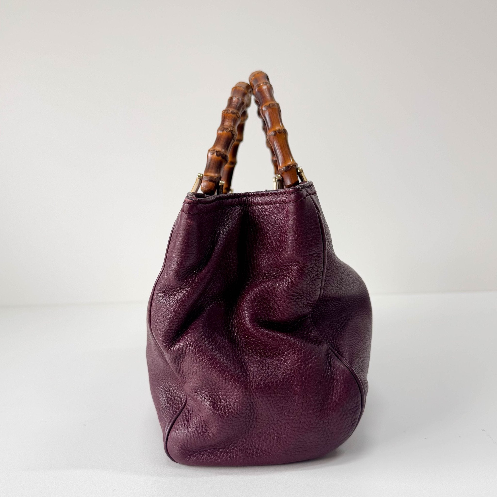 GUCCI Bamboo Shopper Burgundy Leather Top Handle Bag, in , Sold by HIVE PRELOVED - Handle Bags, Shoulder Bags,