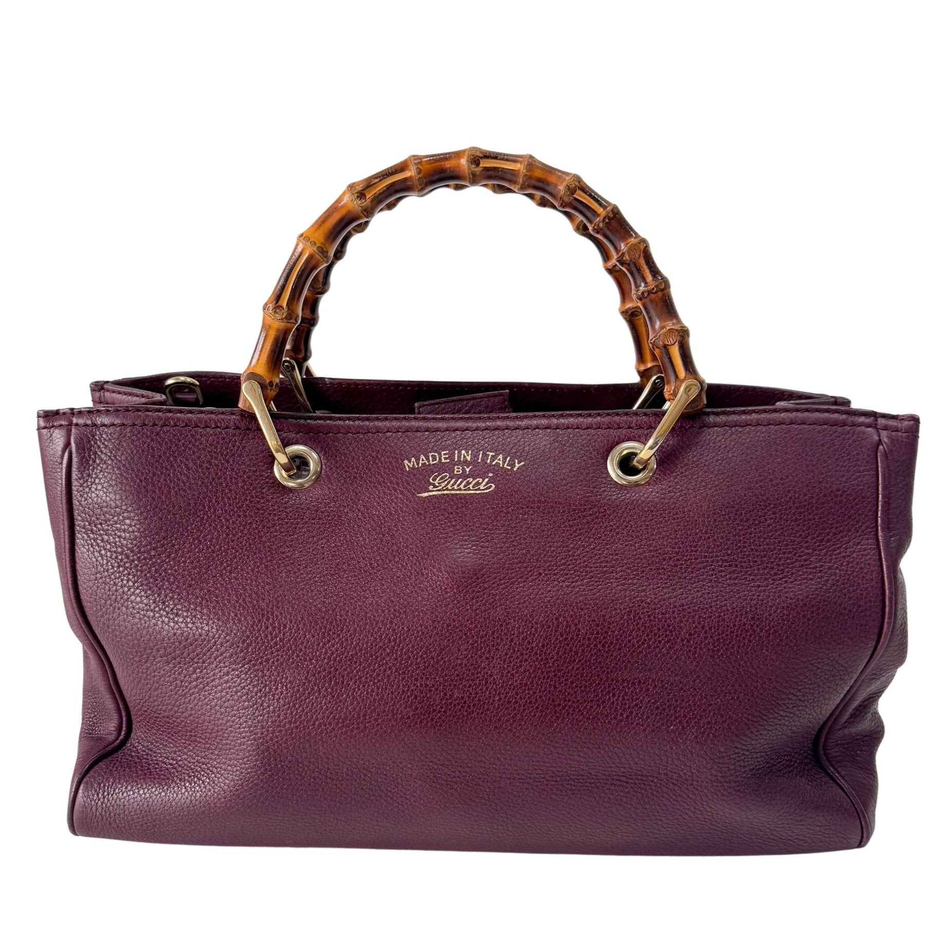 GUCCI Bamboo Shopper Burgundy Leather Top Handle Bag, in , Sold by HIVE PRELOVED - Handle Bags, Shoulder Bags,