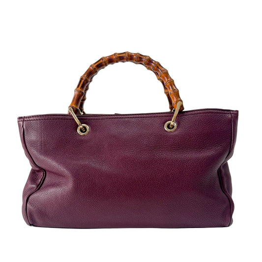 GUCCI Bamboo Shopper Burgundy Leather Top Handle Bag, in , Sold by HIVE PRELOVED - Handle Bags, Shoulder Bags,