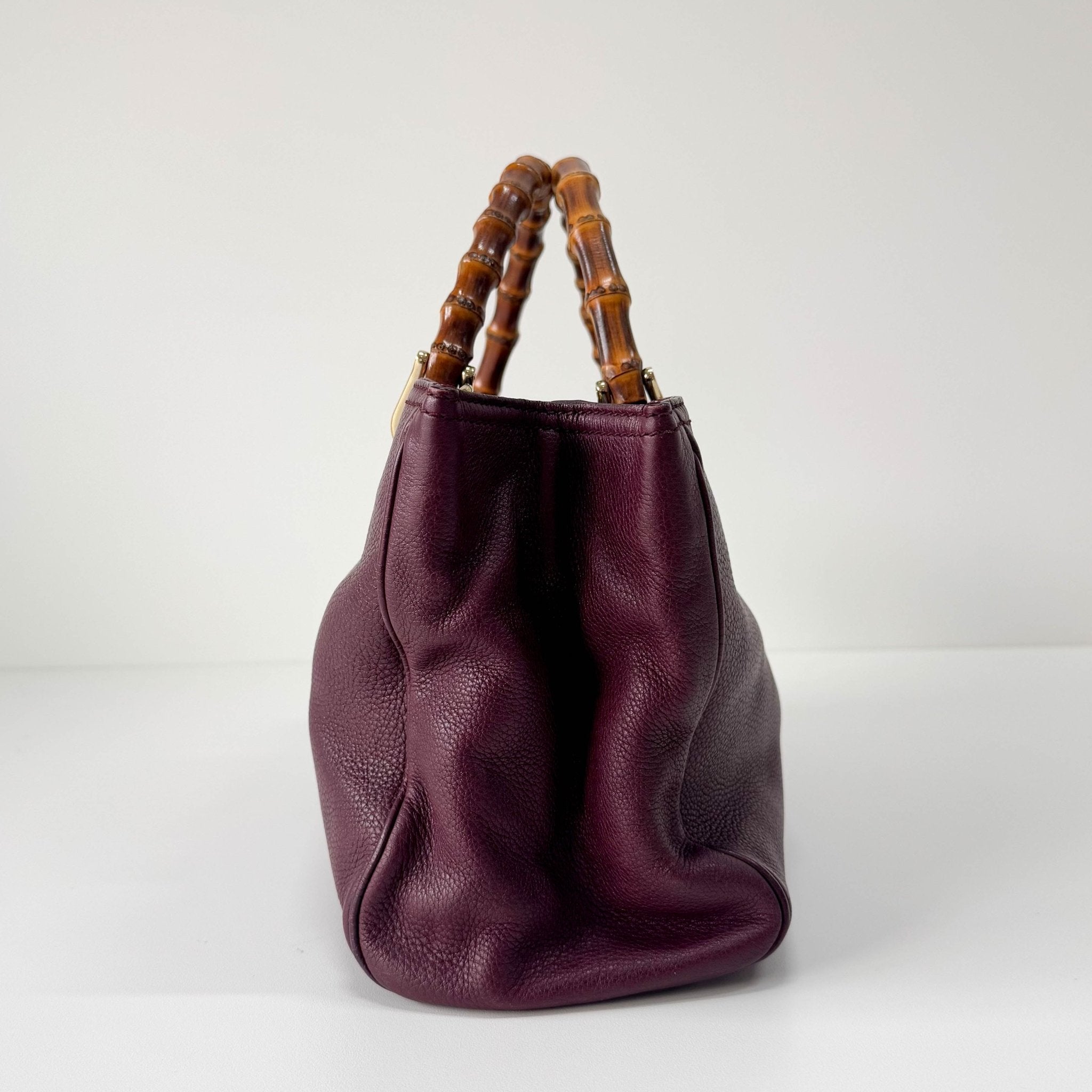 GUCCI Bamboo Shopper Burgundy Leather Top Handle Bag, in , Sold by HIVE PRELOVED - Handle Bags, Shoulder Bags,