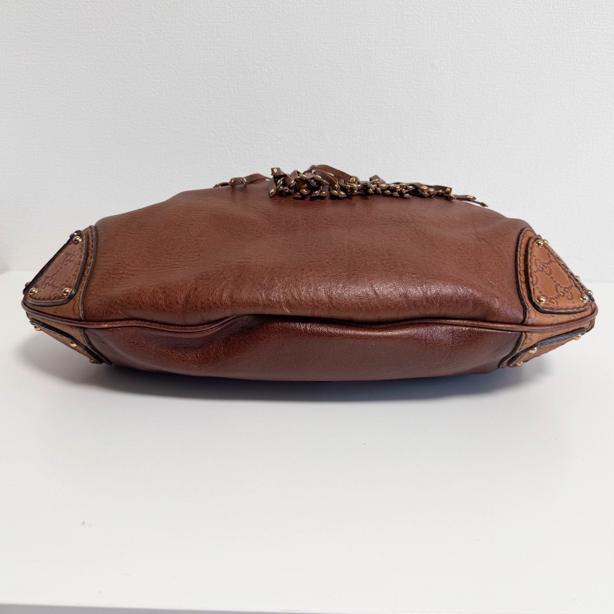 GUCCI Bamboo Tassel Indy Brown Leather Shoulder Bag, in , Sold by HIVE PRELOVED - Shoulder Bags, ,