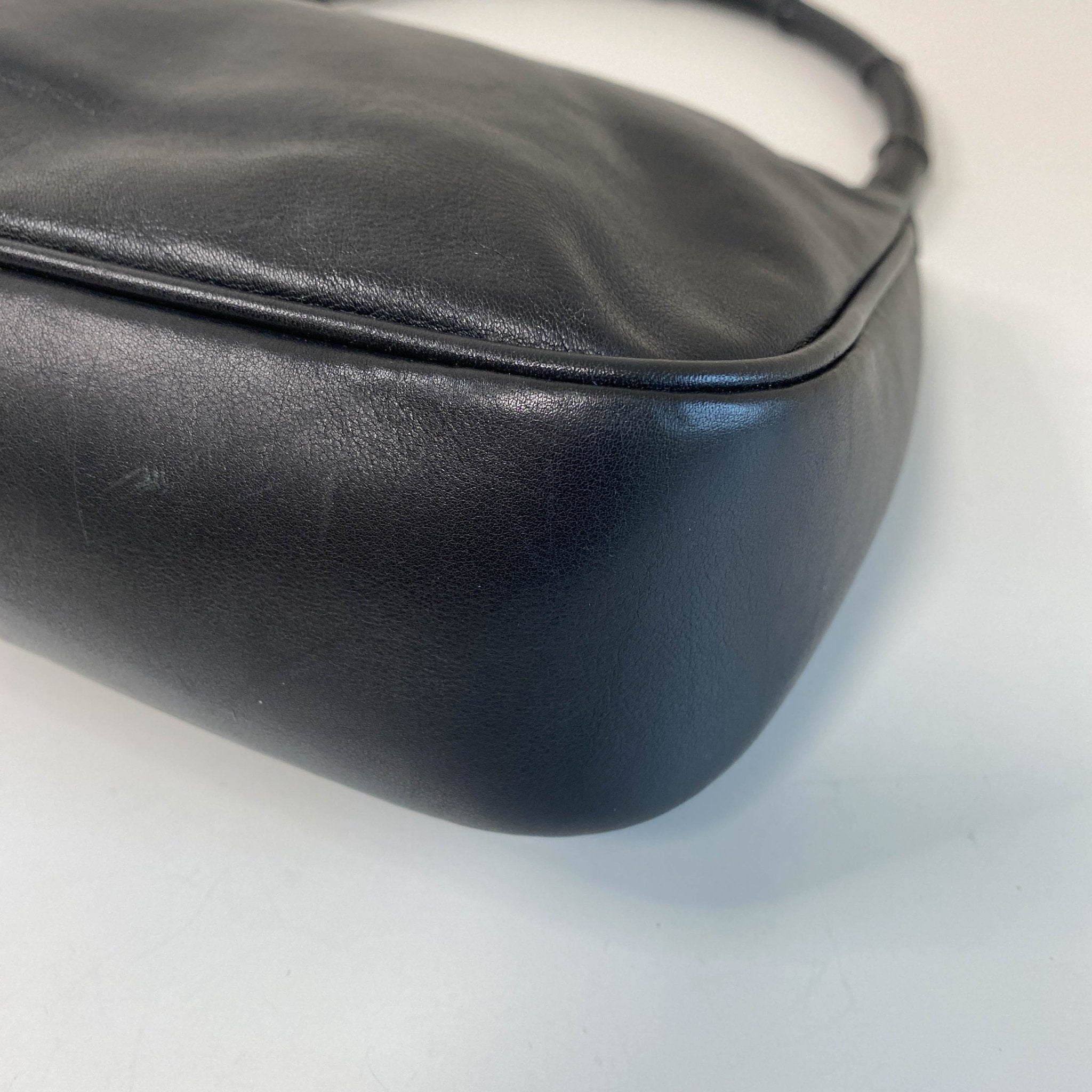 GUCCI Black Bamboo Leather Shoulder Bag, in , Sold by HIVE PRELOVED - Shoulder Bags, ,