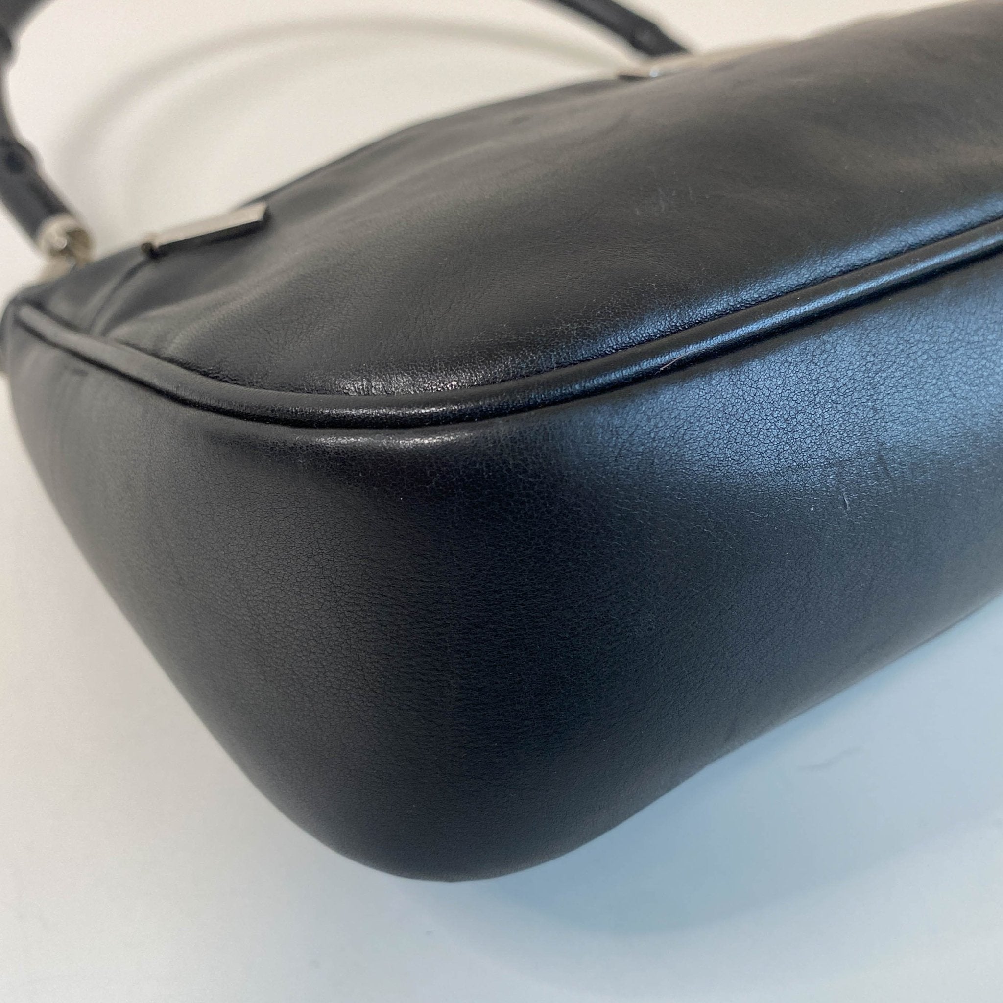 GUCCI Black Bamboo Leather Shoulder Bag, in , Sold by HIVE PRELOVED - Shoulder Bags, ,