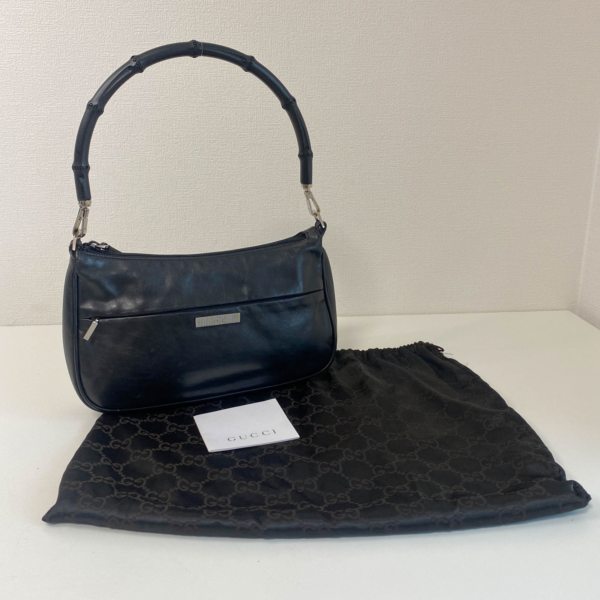 GUCCI Black Bamboo Leather Shoulder Bag, in , Sold by HIVE PRELOVED - Shoulder Bags, ,