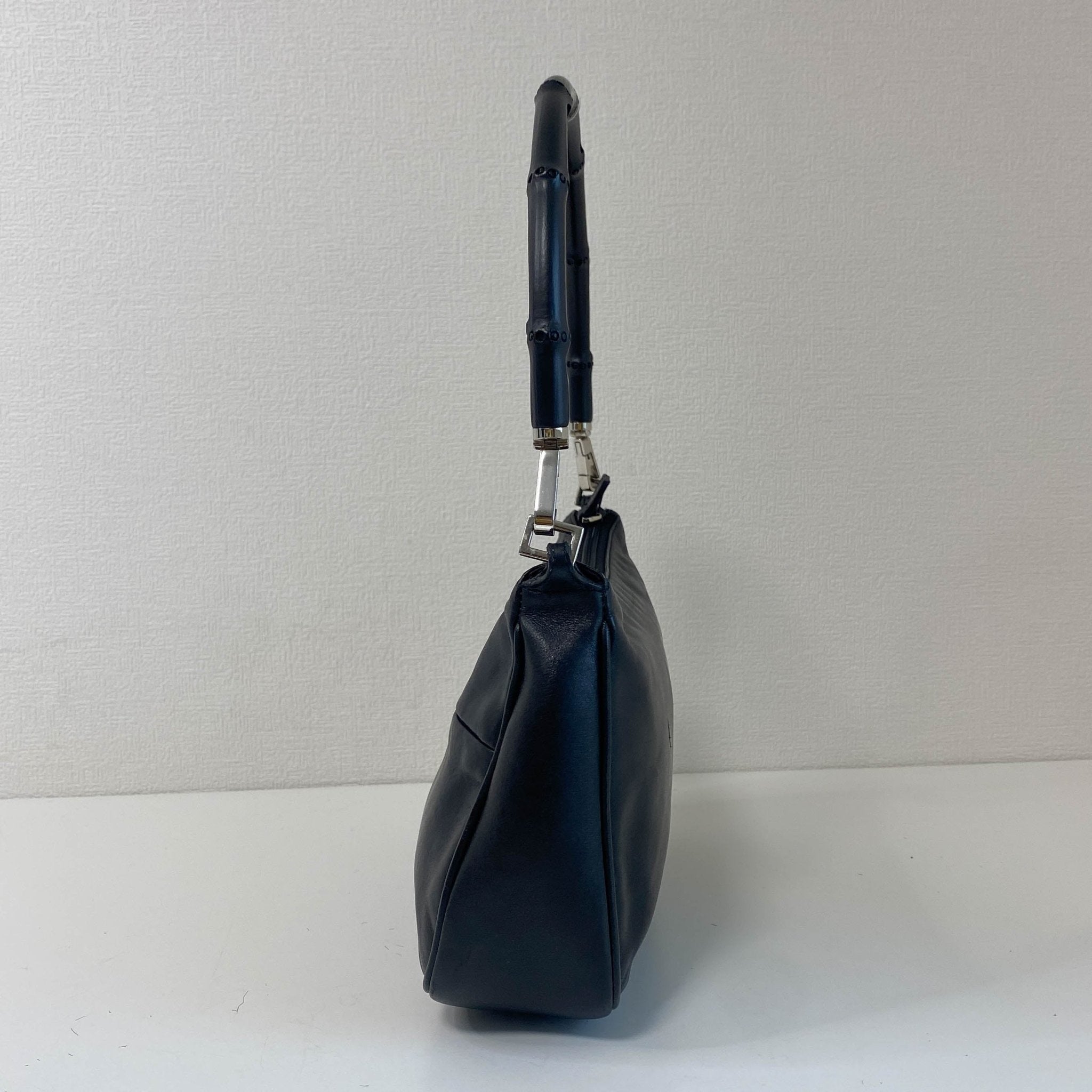 GUCCI Black Bamboo Leather Shoulder Bag, in , Sold by HIVE PRELOVED - Shoulder Bags, ,