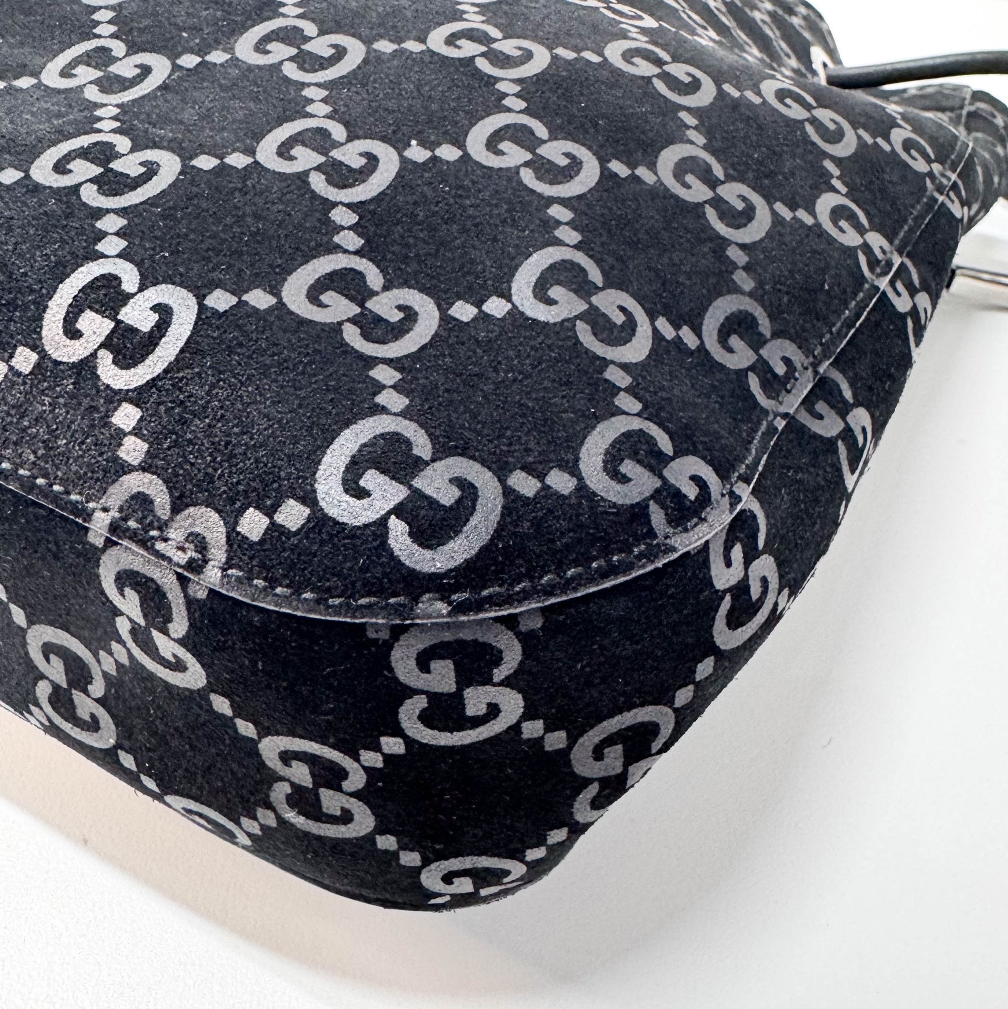 GUCCI Black GG Velvet Bucket Shoulder Bag, in , Sold by HIVE PRELOVED - Shoulder Bags, ,