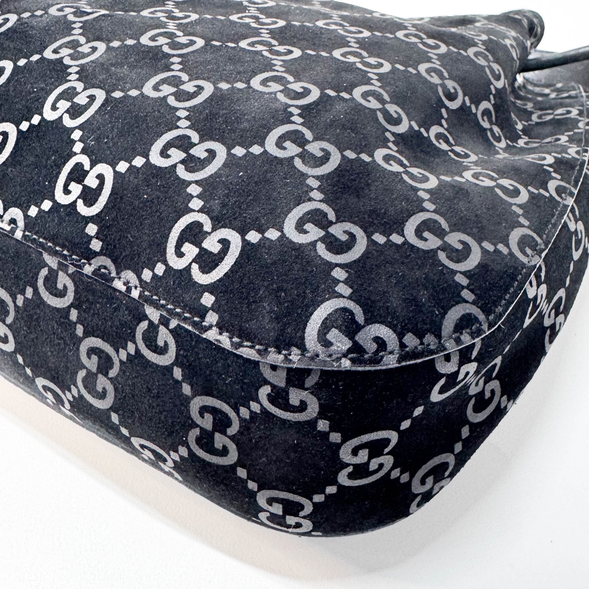 GUCCI Black GG Velvet Bucket Shoulder Bag, in , Sold by HIVE PRELOVED - Shoulder Bags, ,