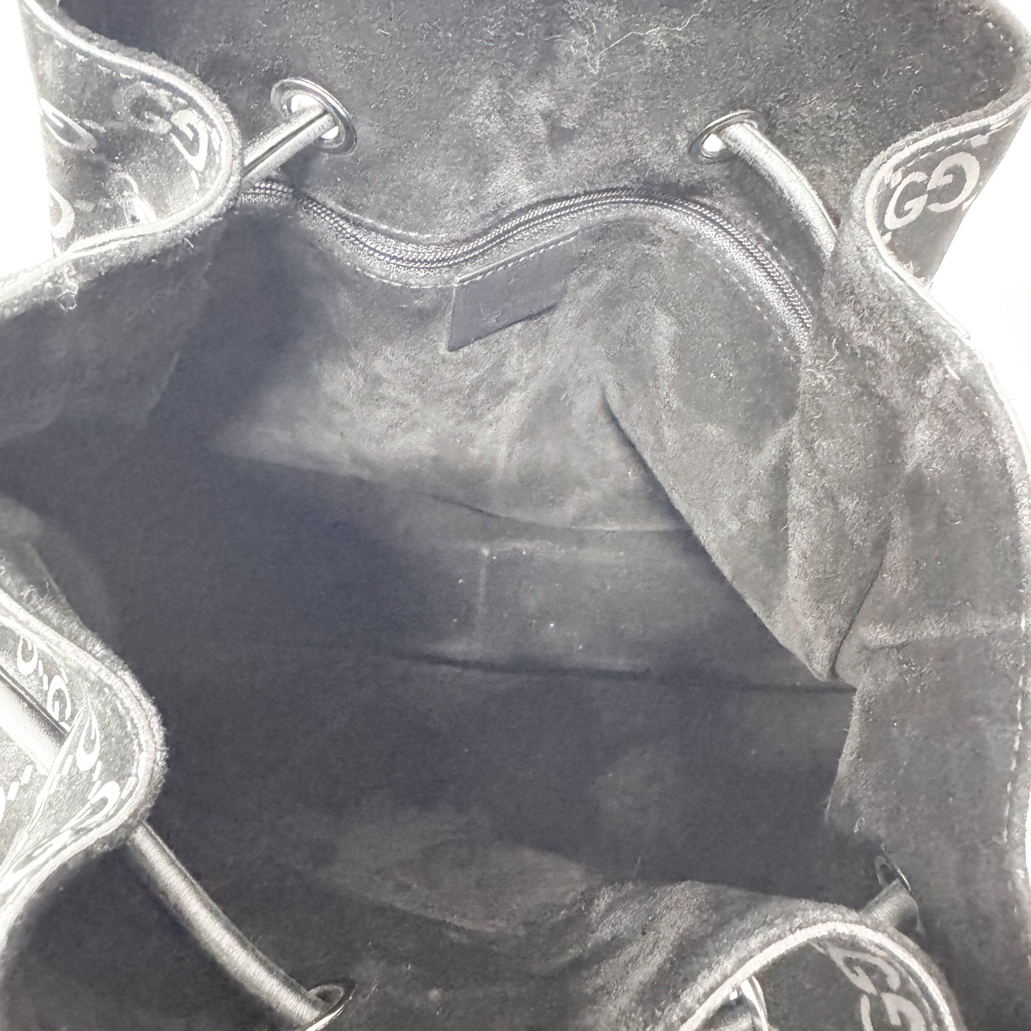 GUCCI Black GG Velvet Bucket Shoulder Bag, in , Sold by HIVE PRELOVED - Shoulder Bags, ,