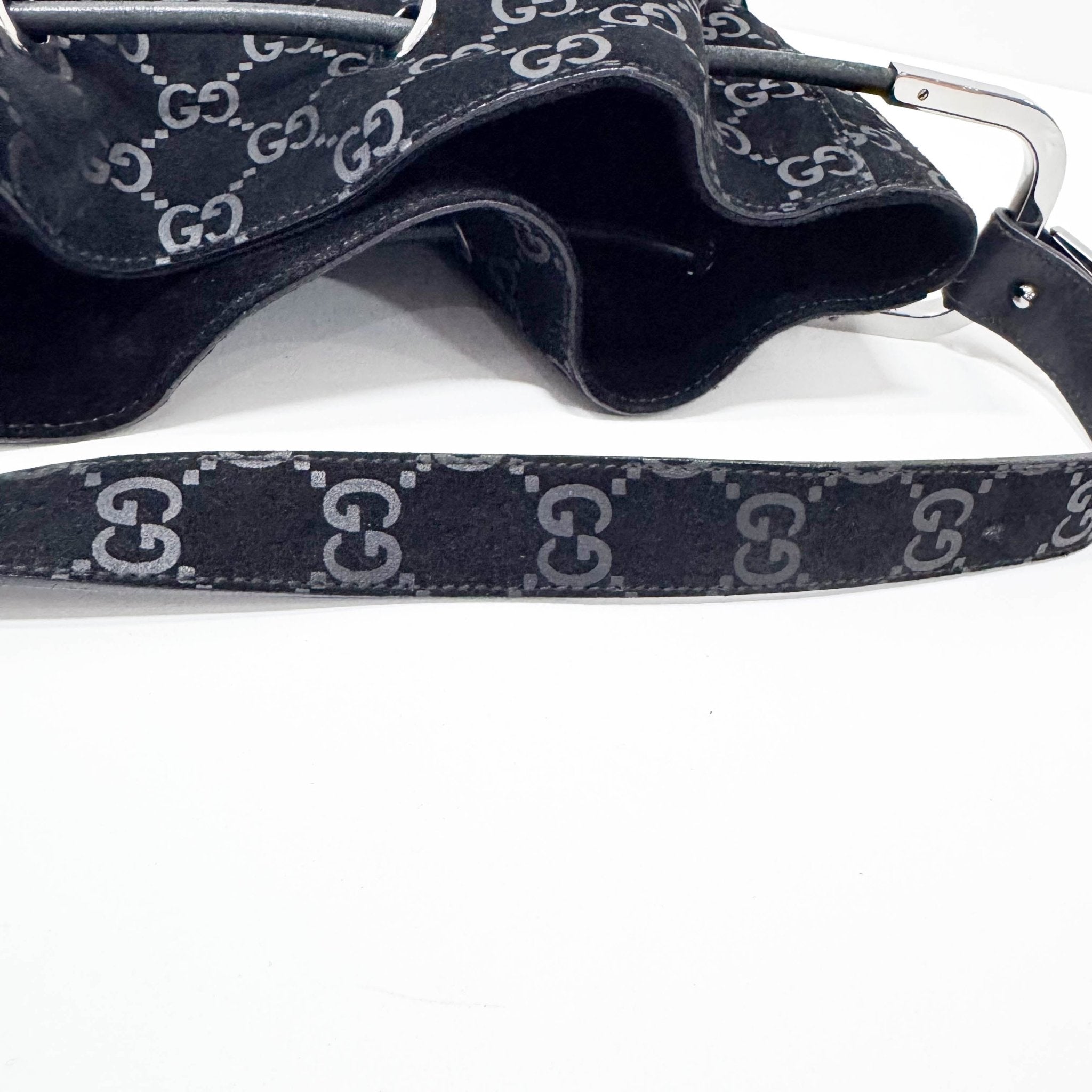 GUCCI Black GG Velvet Bucket Shoulder Bag, in , Sold by HIVE PRELOVED - Shoulder Bags, ,