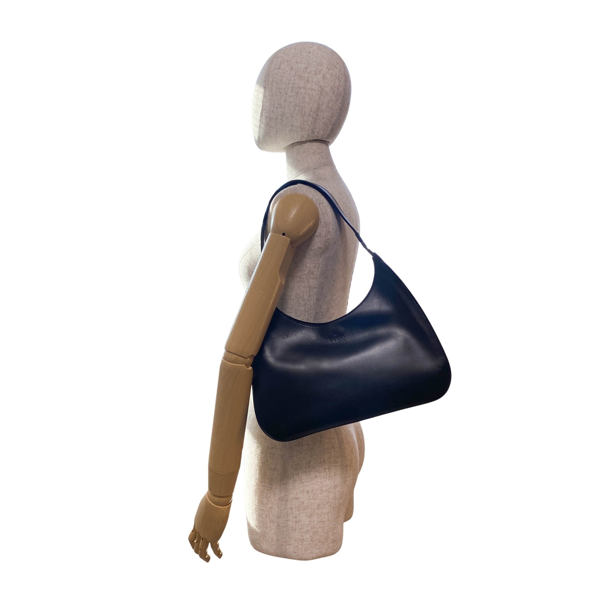 GUCCI Black Leather Hobo Shoulder Bag, in , Sold by HIVE PRELOVED - Shoulder Bags, ,