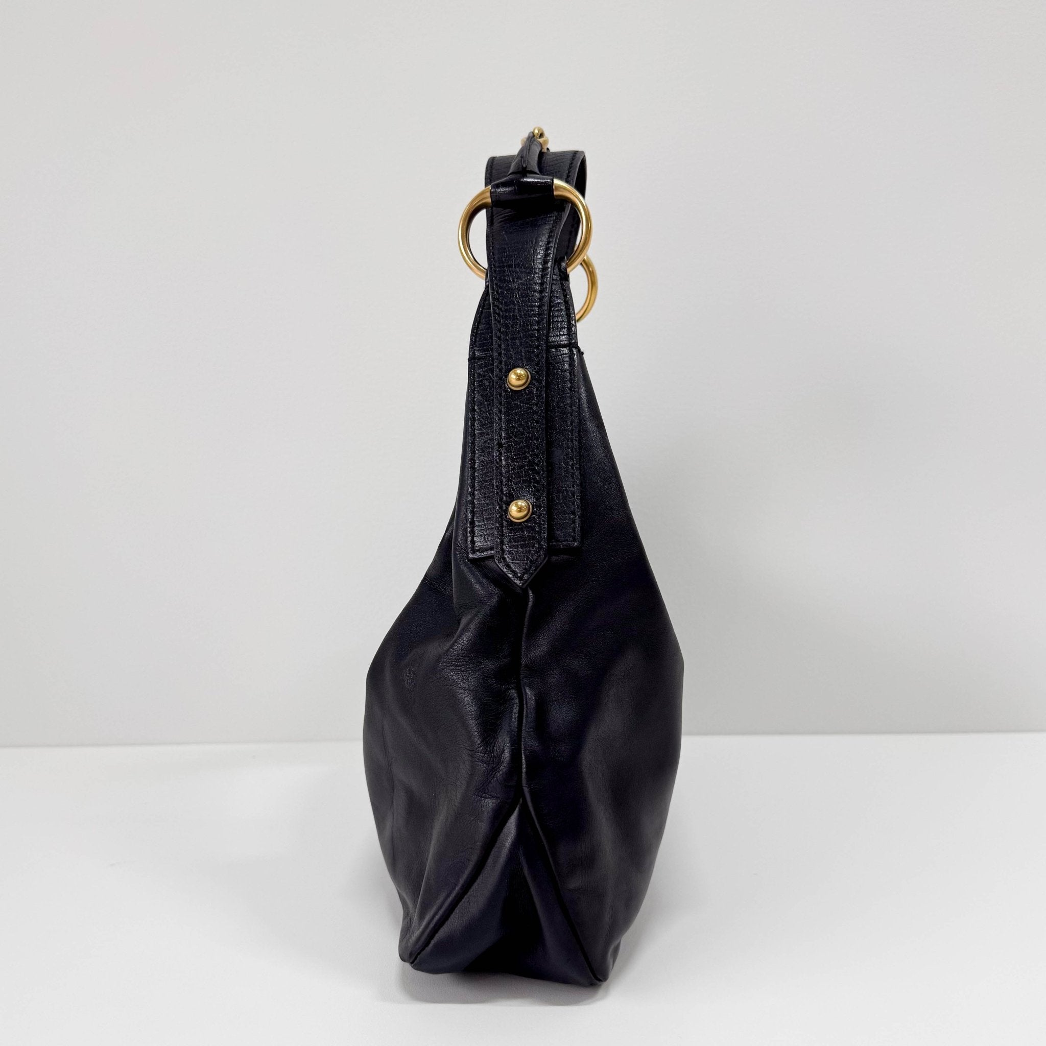 GUCCI Black Leather Horsebit Shoulder Bag, in , Sold by HIVE PRELOVED - Shoulder Bags, ,