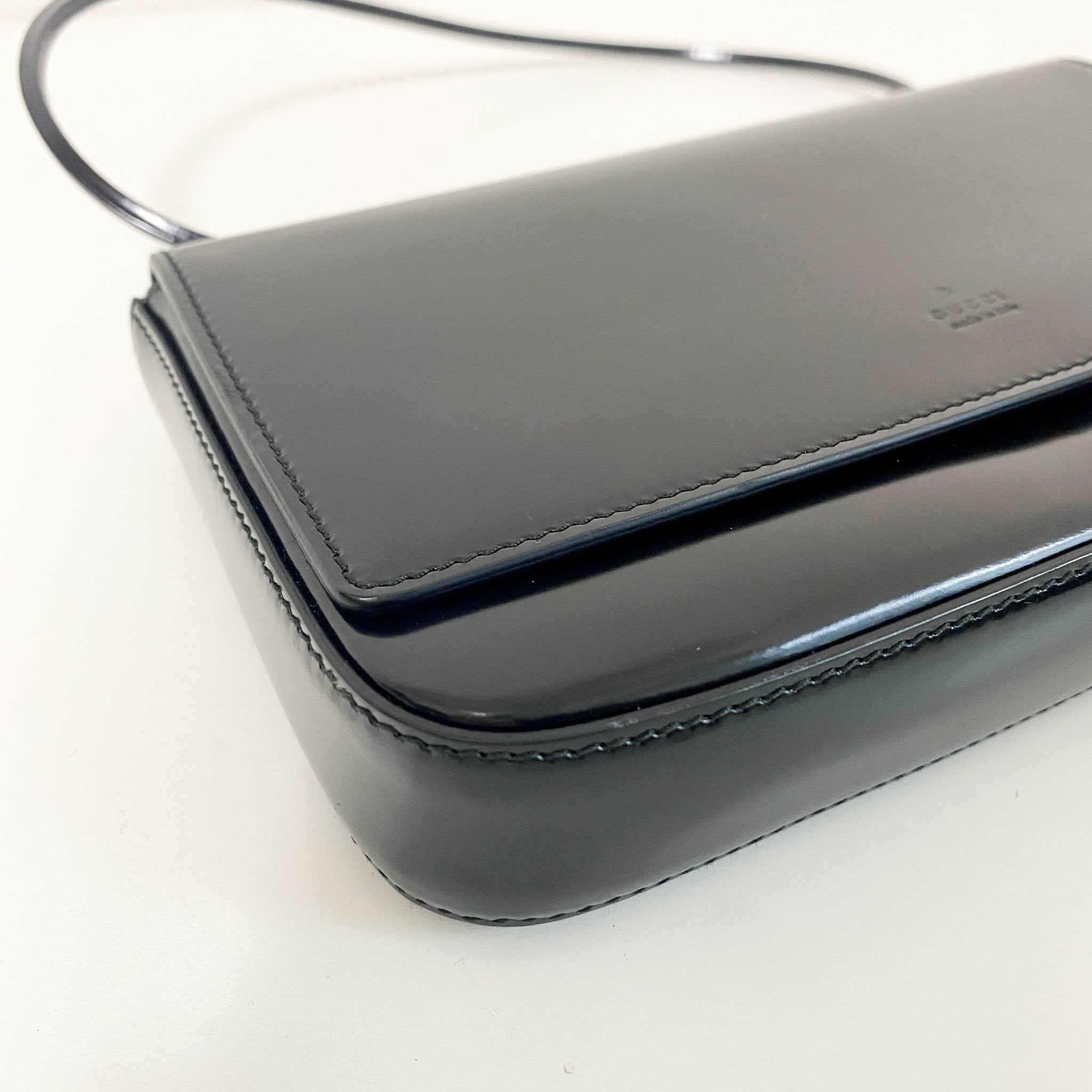 GUCCI Black Leather & Metal Hardware Detail Hand Bag, in , Sold by HIVE PRELOVED - Handle Bags, ,