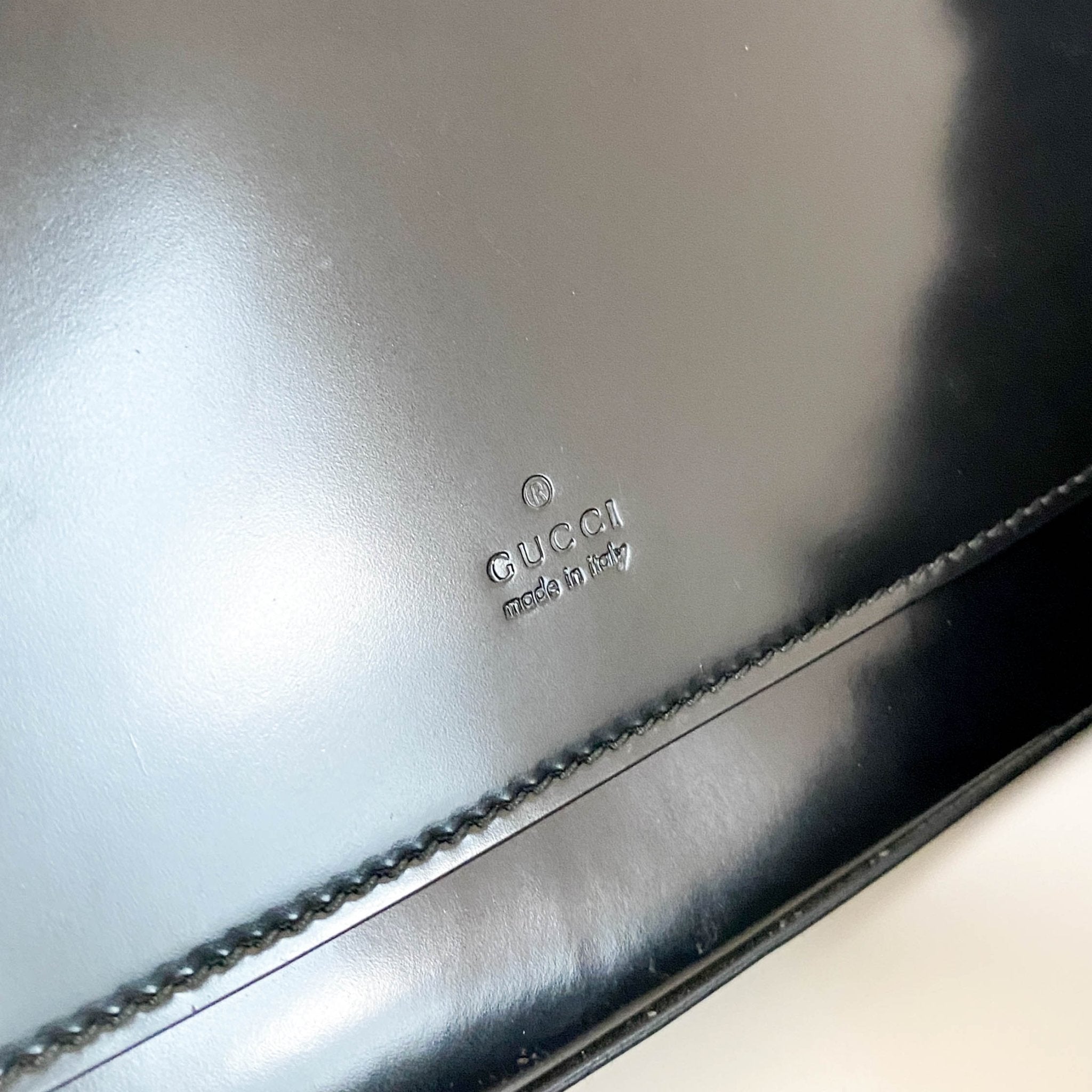 GUCCI Black Leather & Metal Hardware Detail Hand Bag, in , Sold by HIVE PRELOVED - Handle Bags, ,