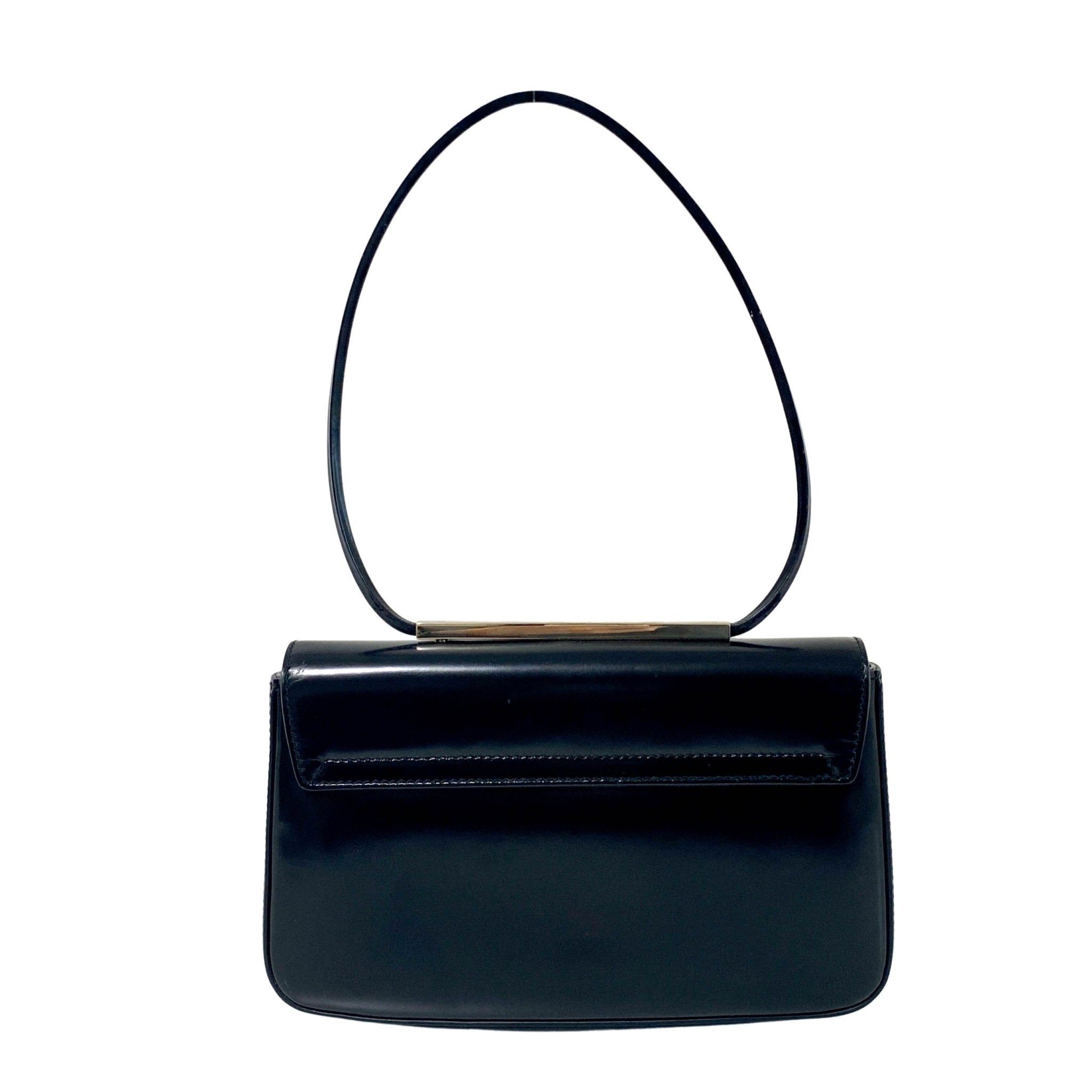 GUCCI Black Leather & Metal Hardware Detail Hand Bag, in , Sold by HIVE PRELOVED - Handle Bags, ,