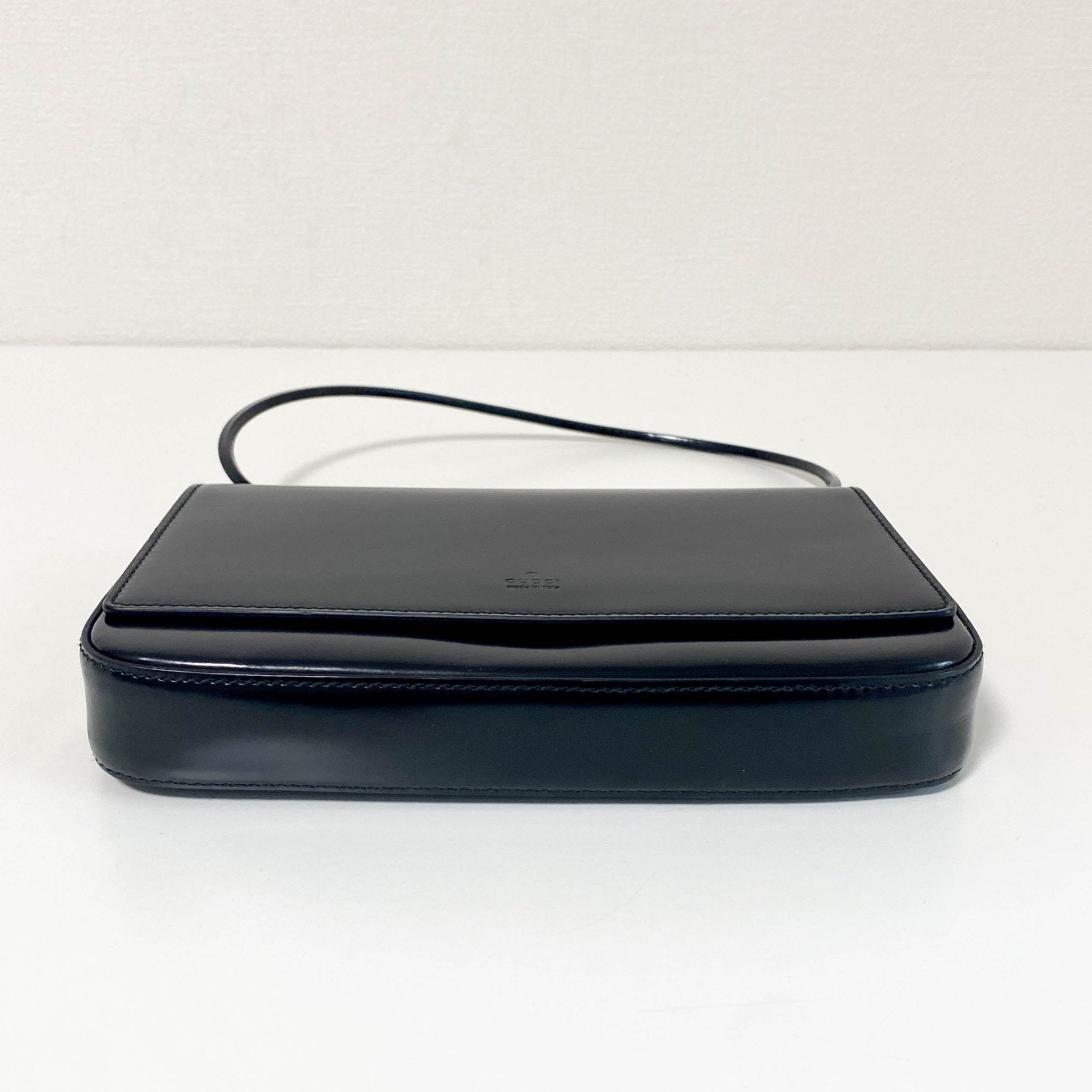 GUCCI Black Leather & Metal Hardware Detail Hand Bag, in , Sold by HIVE PRELOVED - Handle Bags, ,