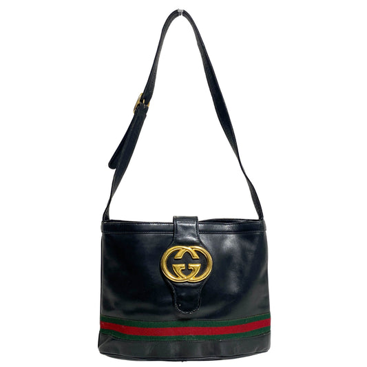 GUCCI Black Leather Sherry Line Shoulder Bag, in , Sold by HIVE PRELOVED - Shoulder Bags, ,