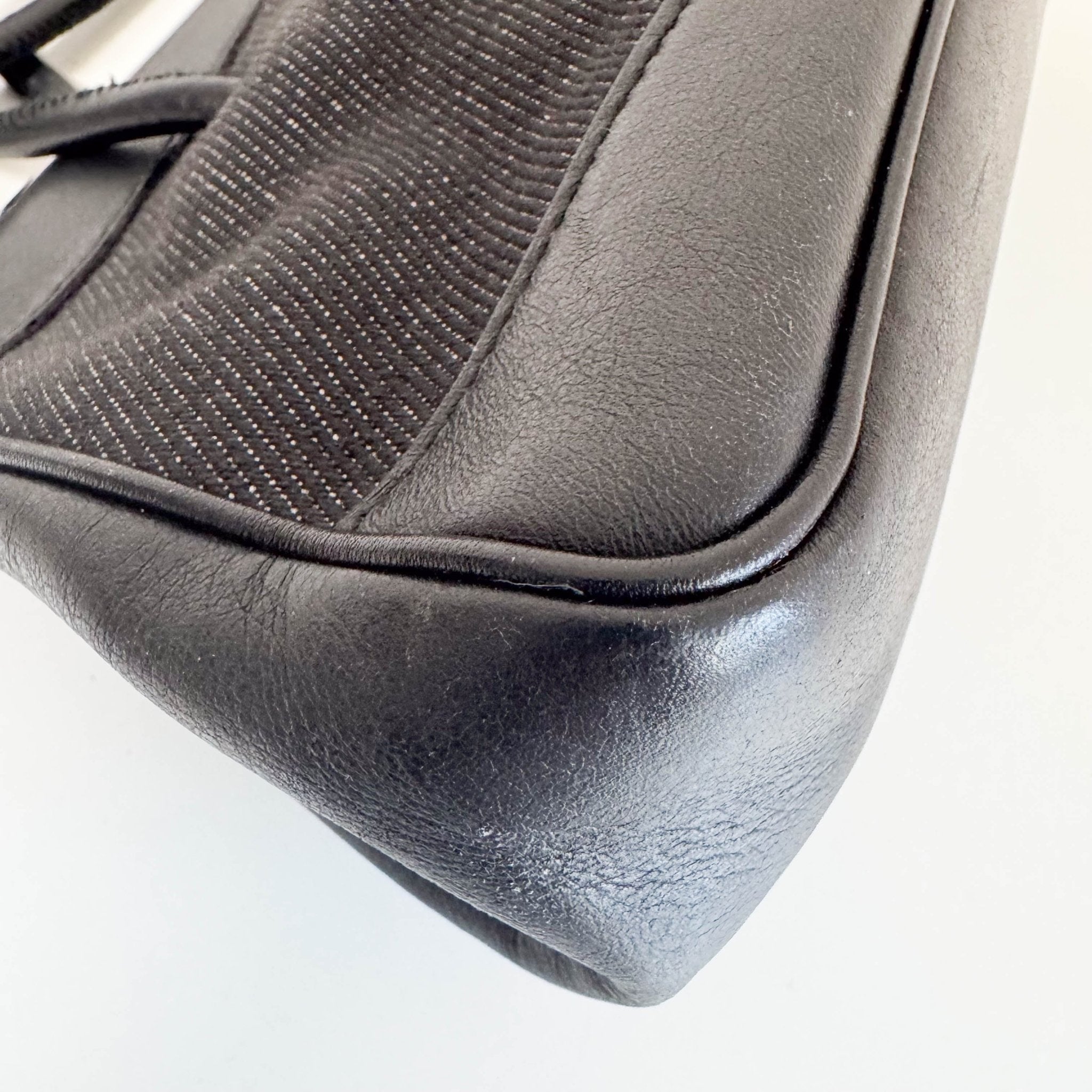 GUCCI Black Leather x Denim Silver Hardware Shoulder Bag, in , Sold by HIVE PRELOVED - Shoulder Bags, ,