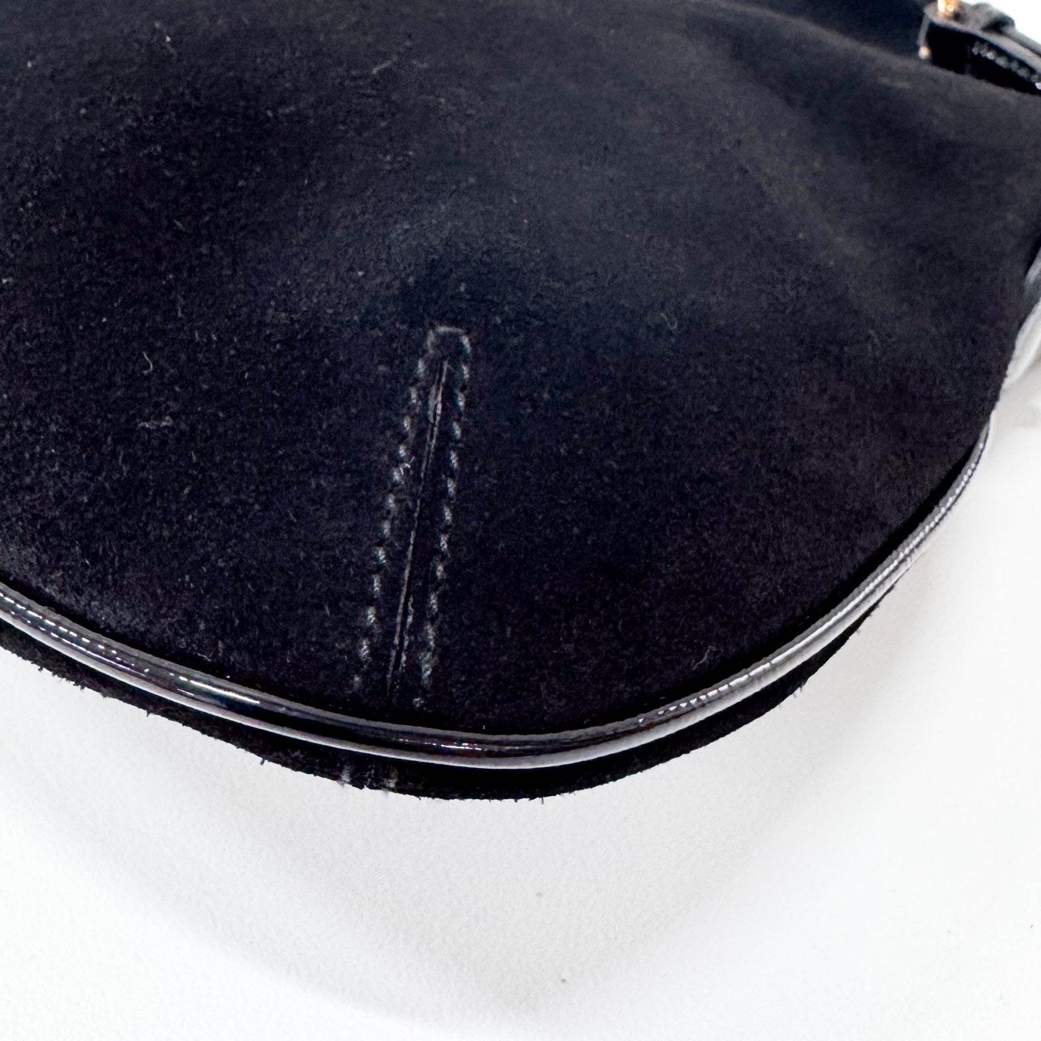 GUCCI Black Suede Horsebit Shoulder Bag, in , Sold by HIVE PRELOVED - Shoulder Bags, ,